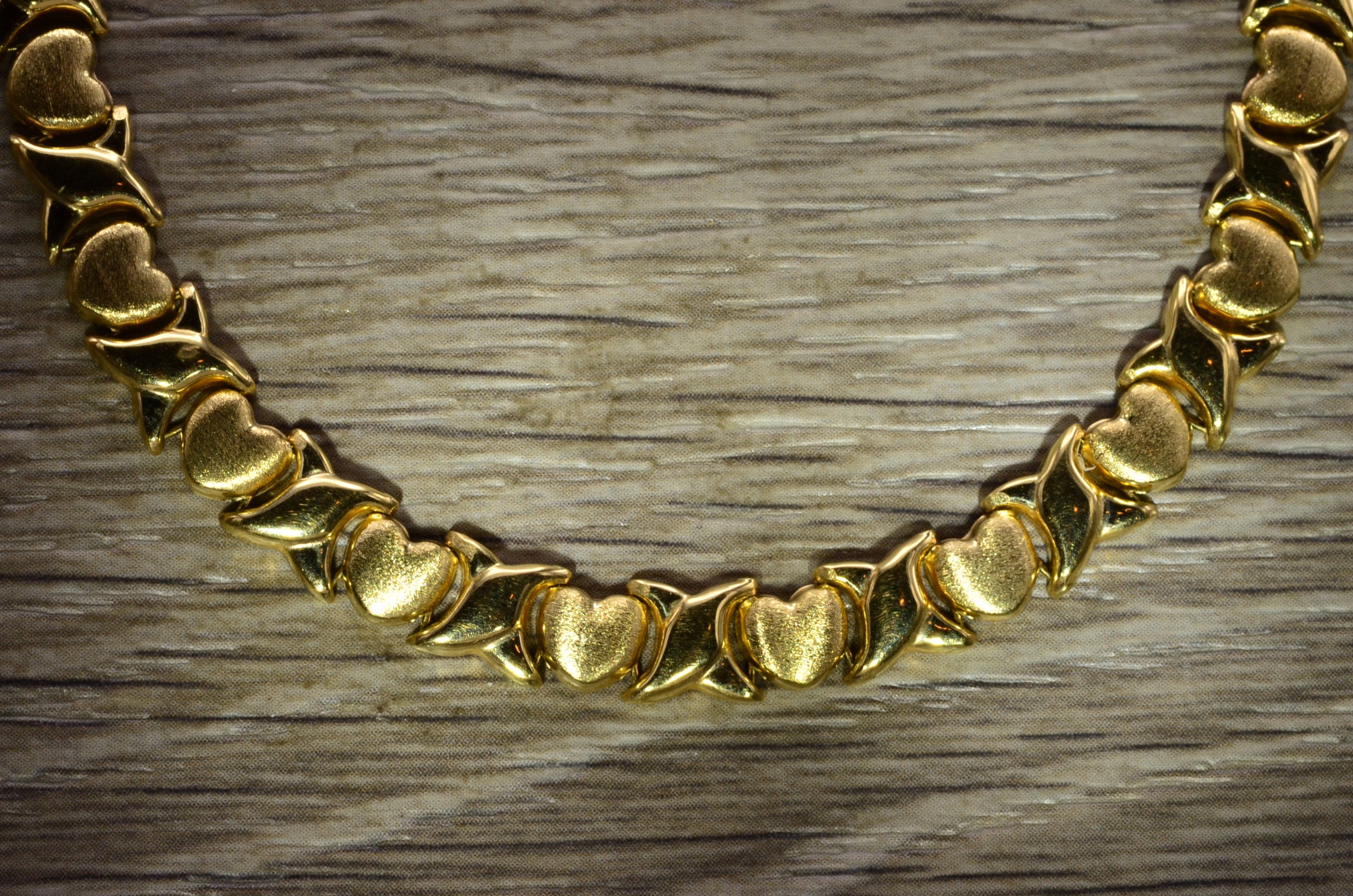SOLD - The Panola: Ladies Italian Made 14K Yellow Gold Heart Chain - Image 6