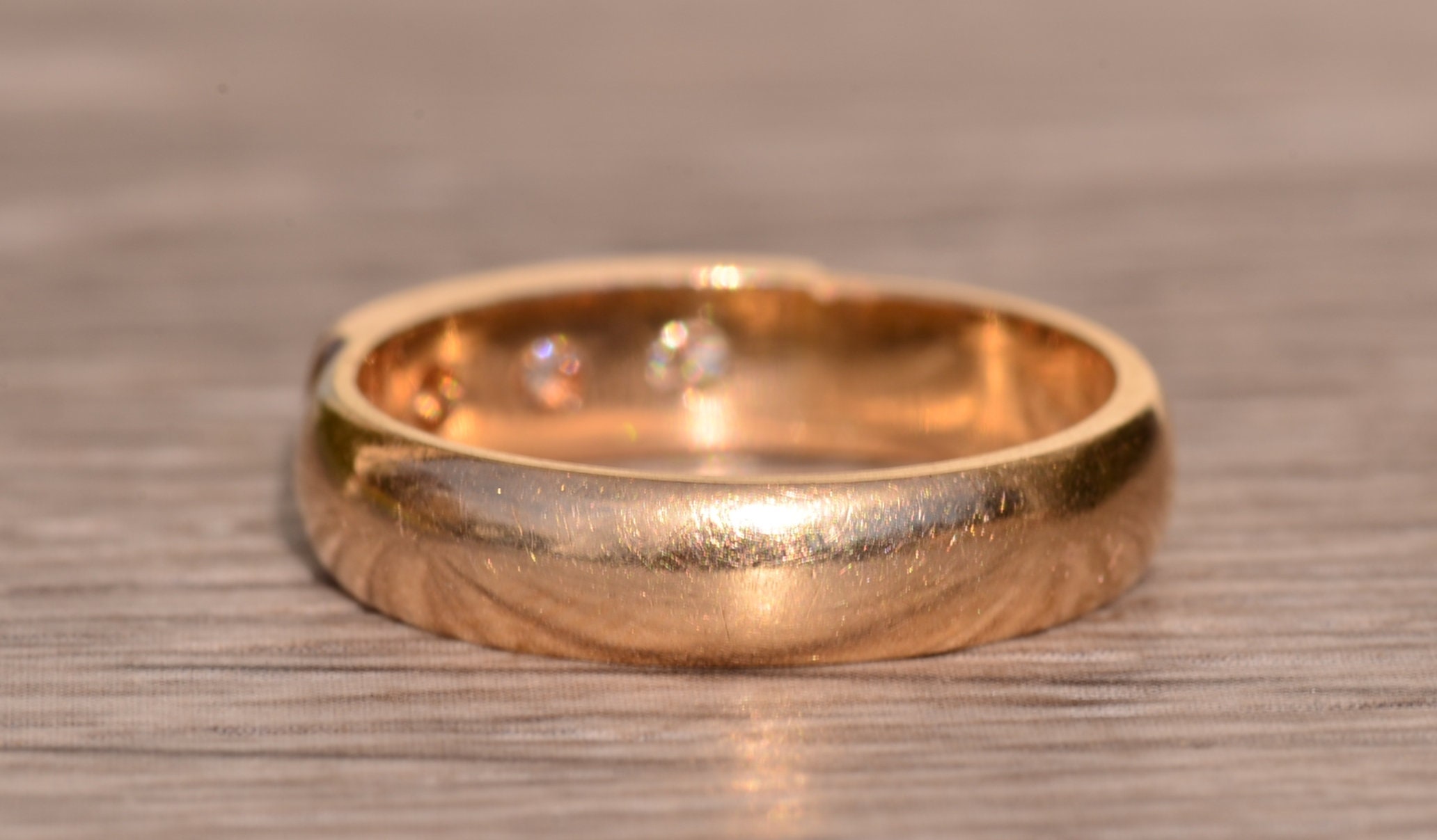 SOLD - The Lakewood: Kopp & McClay Signed Antique Diamond Wedding Band from October 1915 - Image 4
