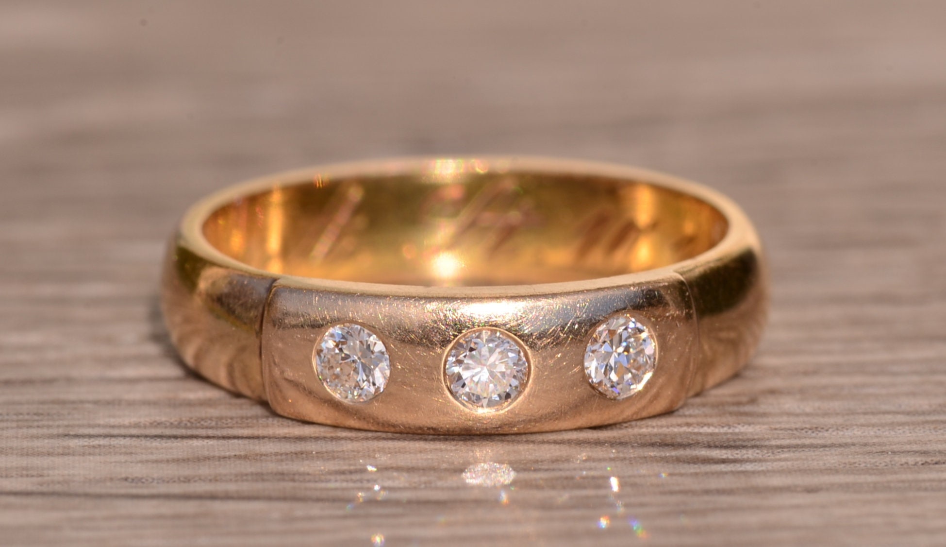 SOLD - The Lakewood: Kopp & McClay Signed Antique Diamond Wedding Band from October 1915 - Image 7