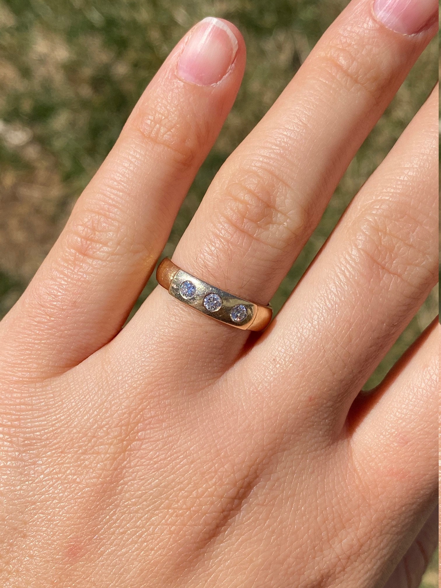 SOLD - The Lakewood: Kopp & McClay Signed Antique Diamond Wedding Band from October 1915 - Image 9