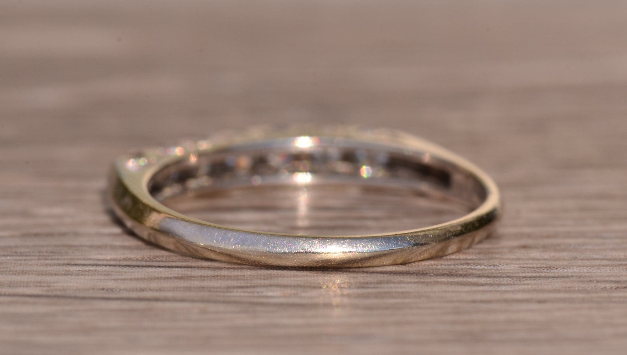 SOLD - The Hazelton: Antique White Gold and Diamond Band - Image 4
