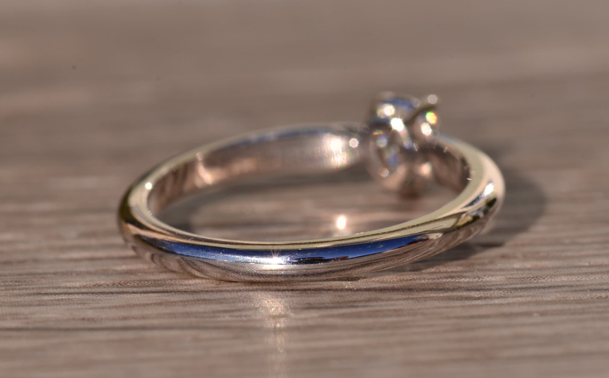 The Marble Bar: White Gold Pear Shaped Diamond Solitaire Promise Engagement Ring - Image 5