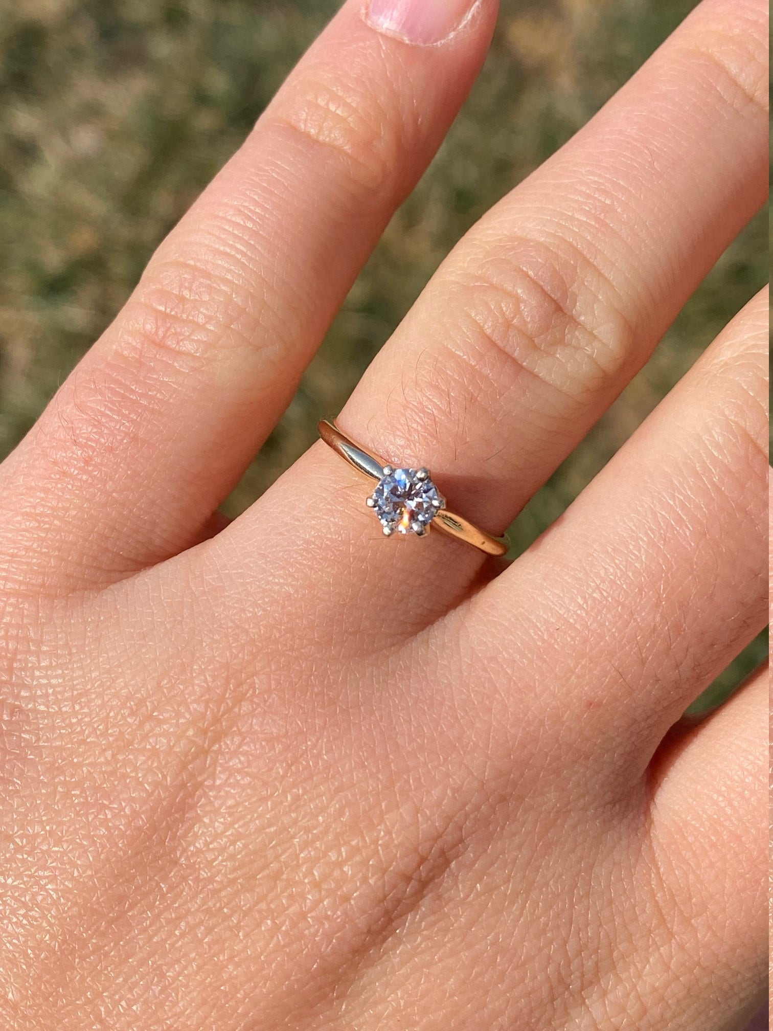 The Dulzura: Old European Cut Diamond Engagement Ring in Yellow Gold - Image 8