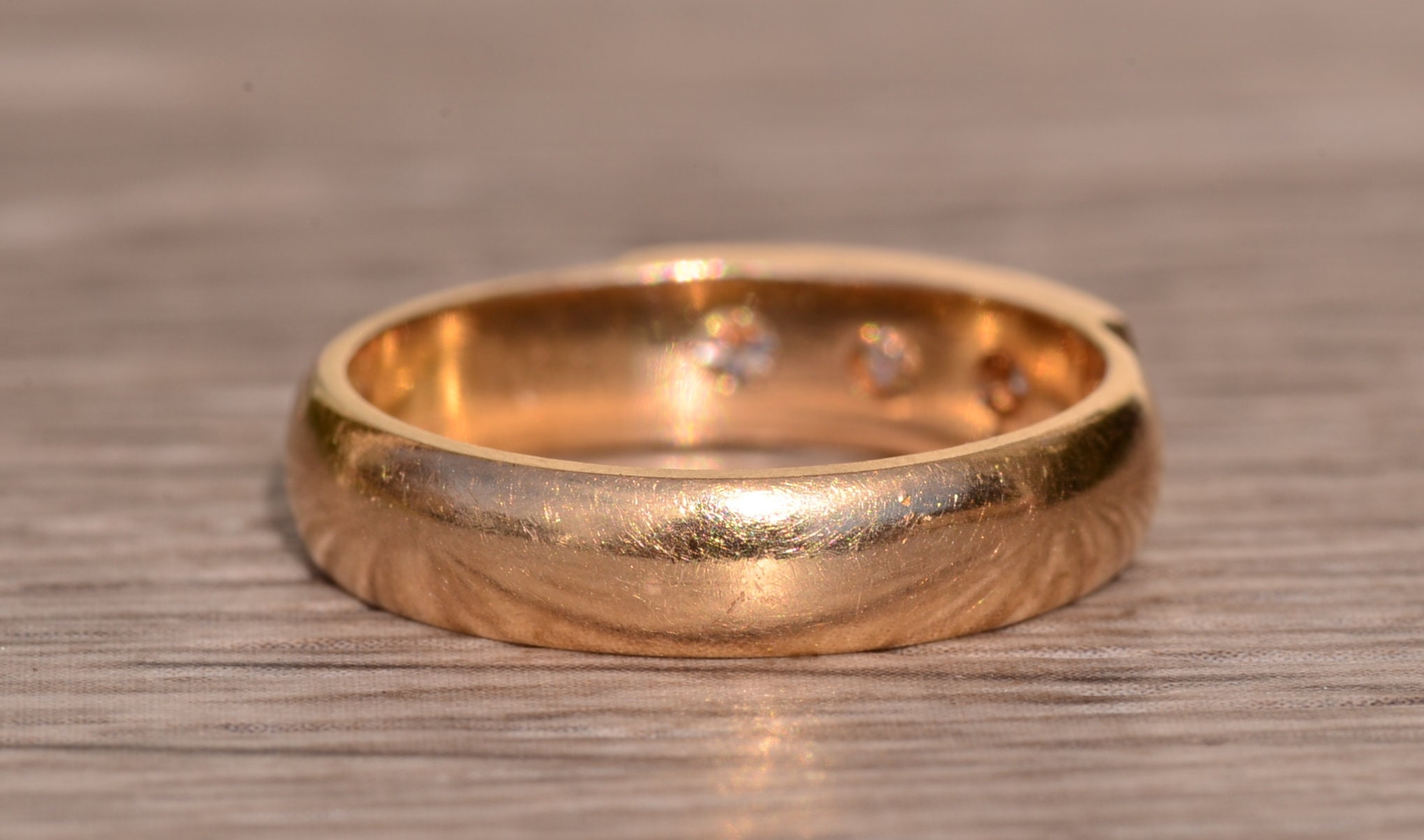SOLD - The Lakewood: Kopp & McClay Signed Antique Diamond Wedding Band from October 1915 - Image 5