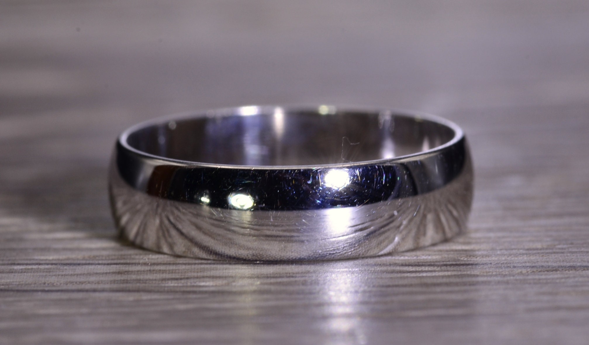 The Band: Men's White Gold Wedding Band - Image 2