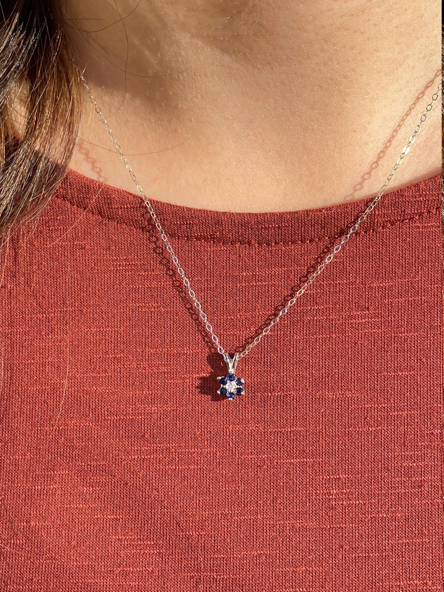 The Kharkiv: Vintage Sapphire and Diamond Necklace - Image 4