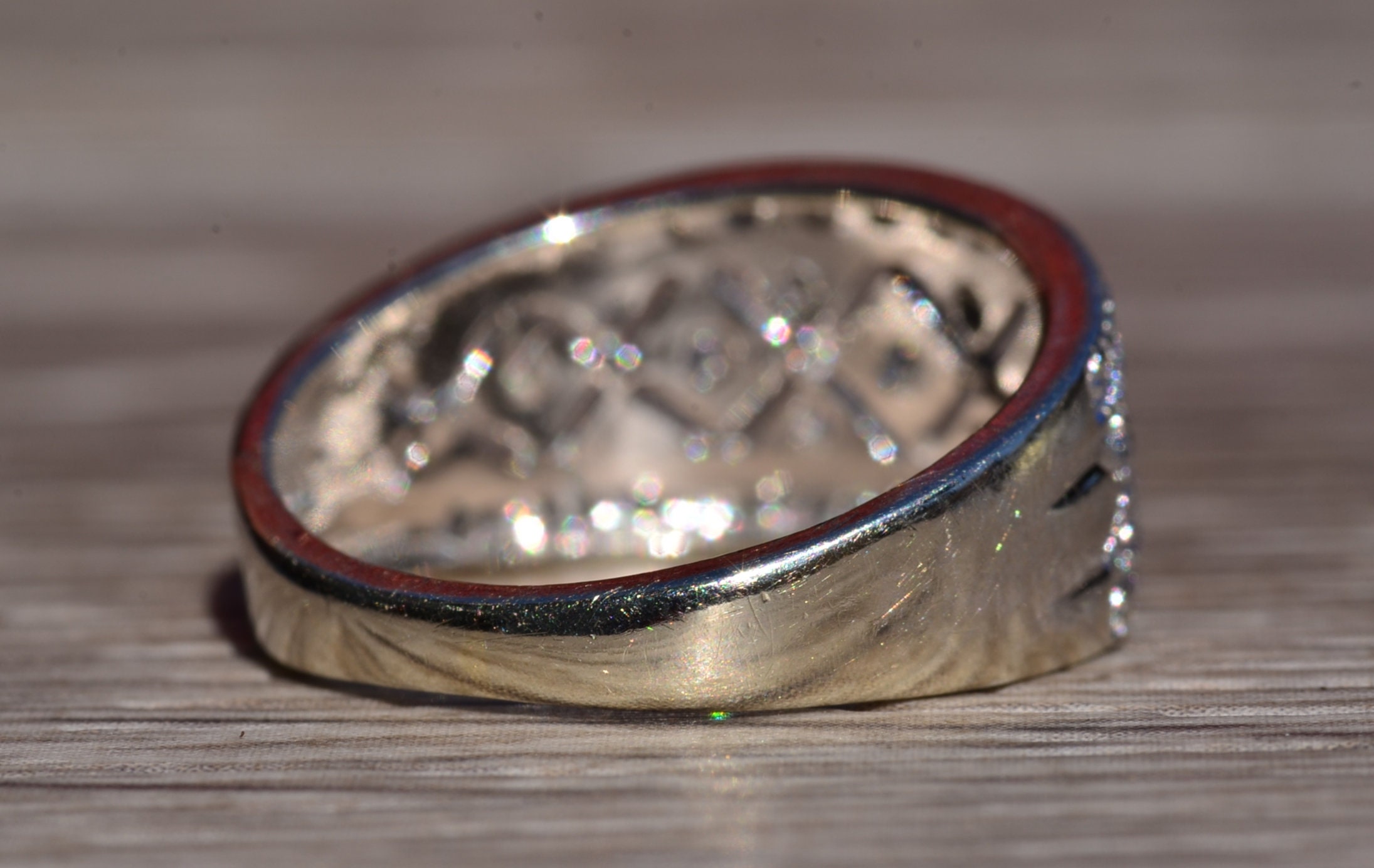 SOLD - The Ragged Point: White Gold Right Hand Ring with Diamonds - Image 5