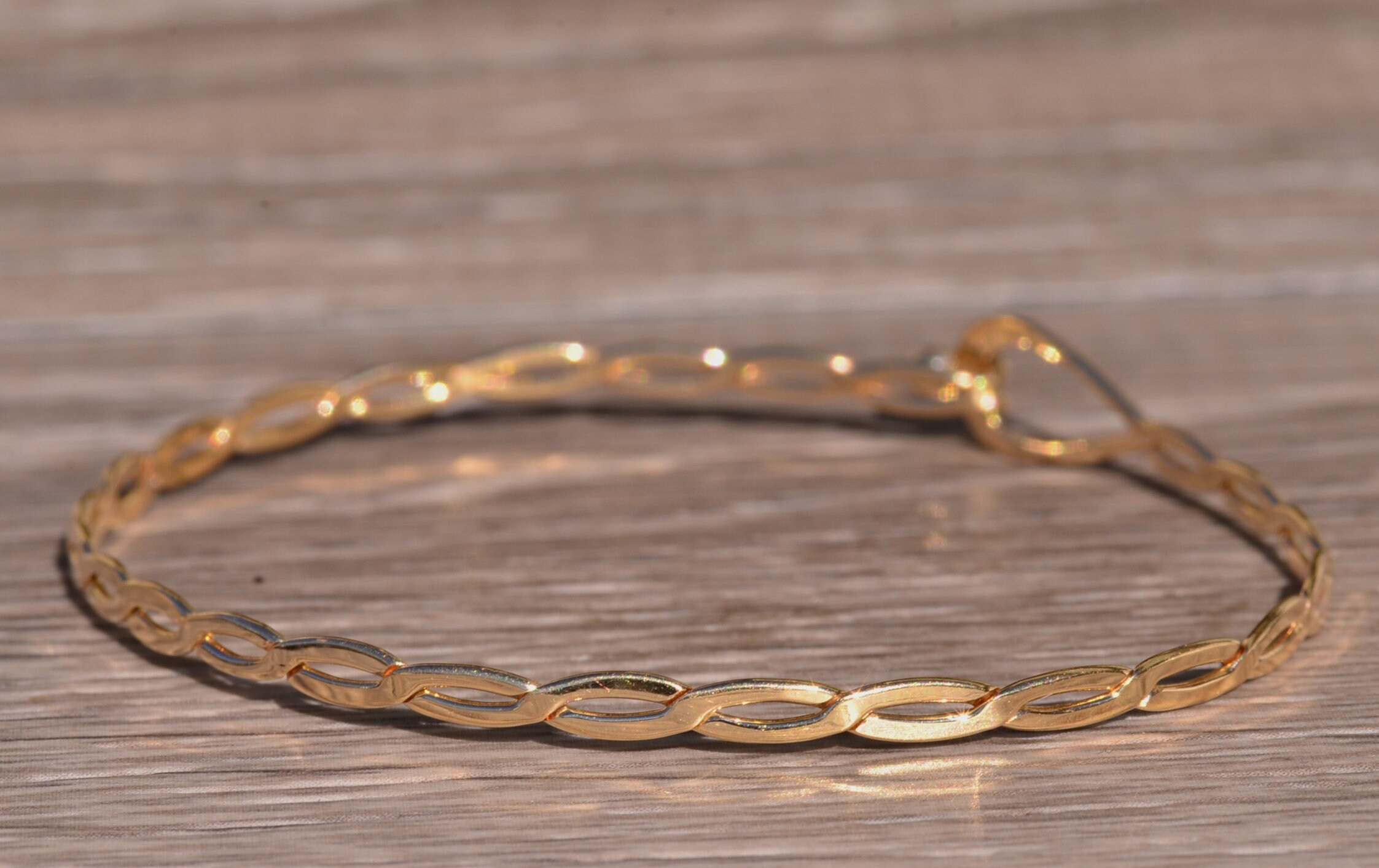 SOLD - The Hutto: Twisted Yellow Gold Bangle Bracelet - Image 5