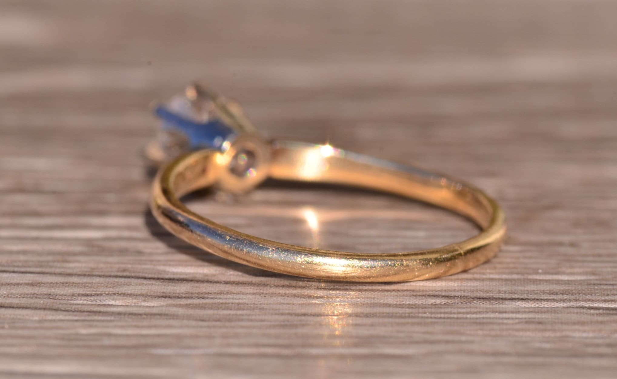 The Dulzura: Old European Cut Diamond Engagement Ring in Yellow Gold - Image 4