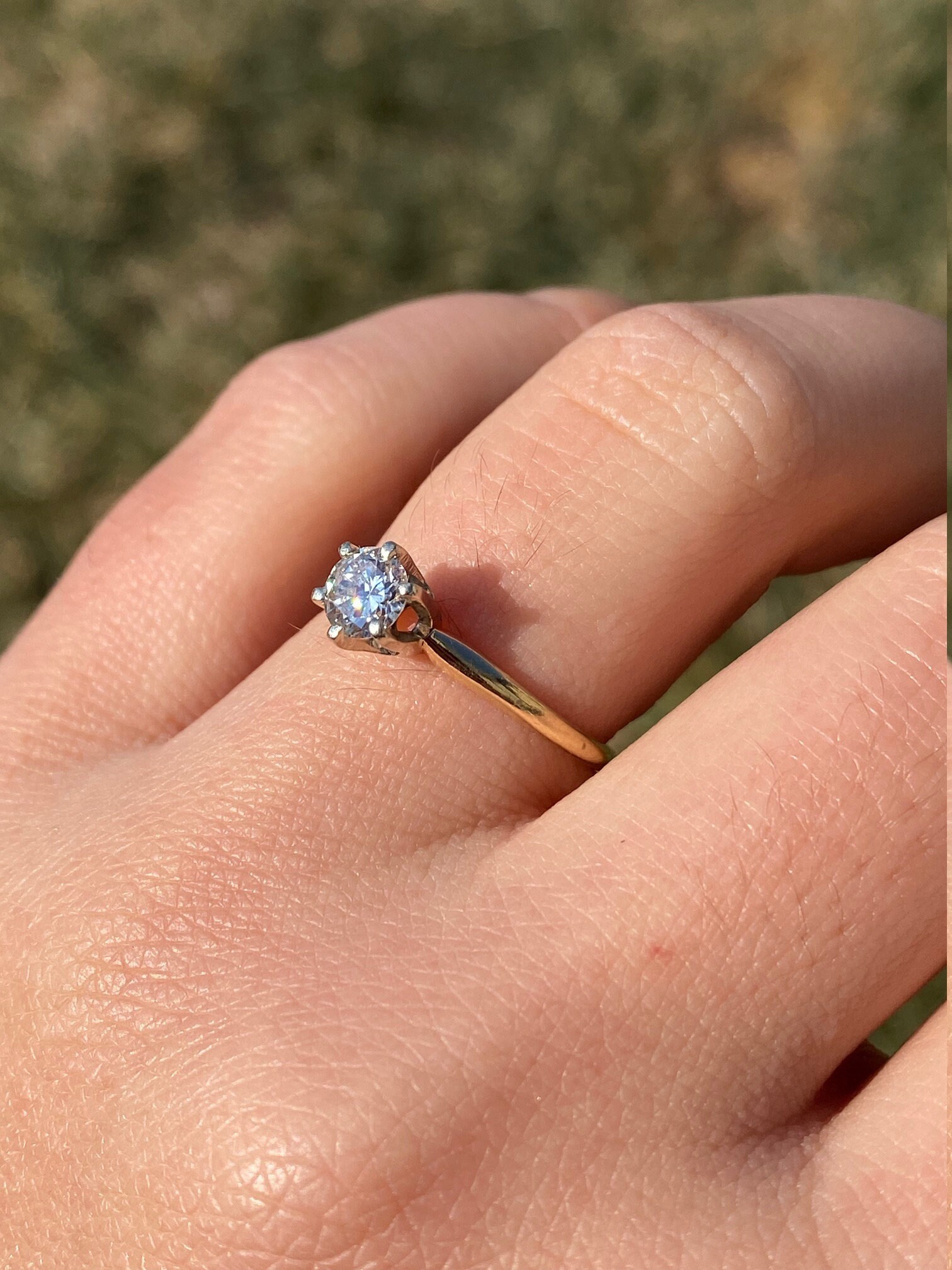 The Dulzura: Old European Cut Diamond Engagement Ring in Yellow Gold - Image 9