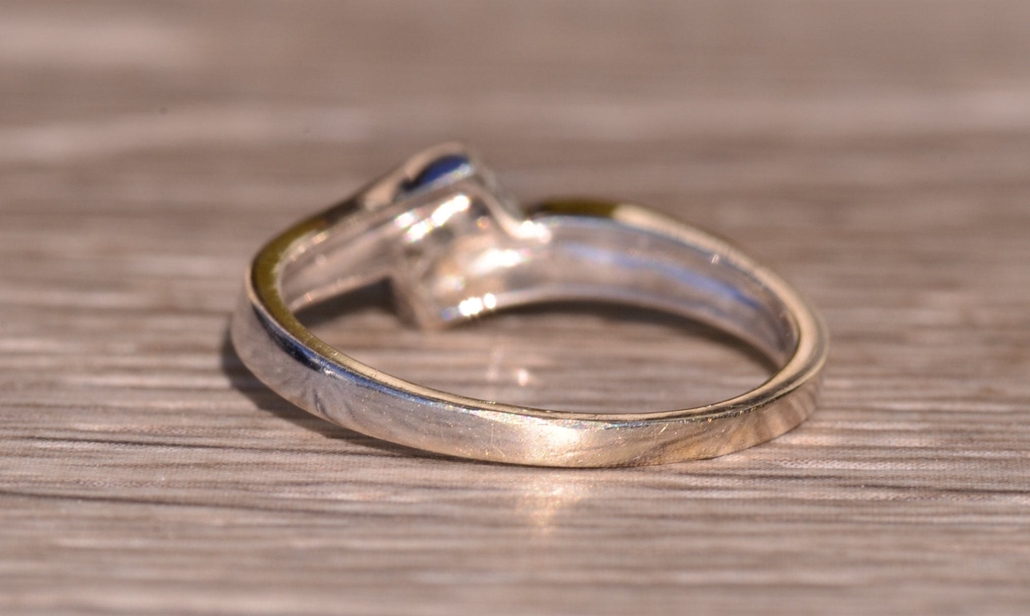 The Blossom Valley: White Gold Bypass Ring with Diamonds - Image 4