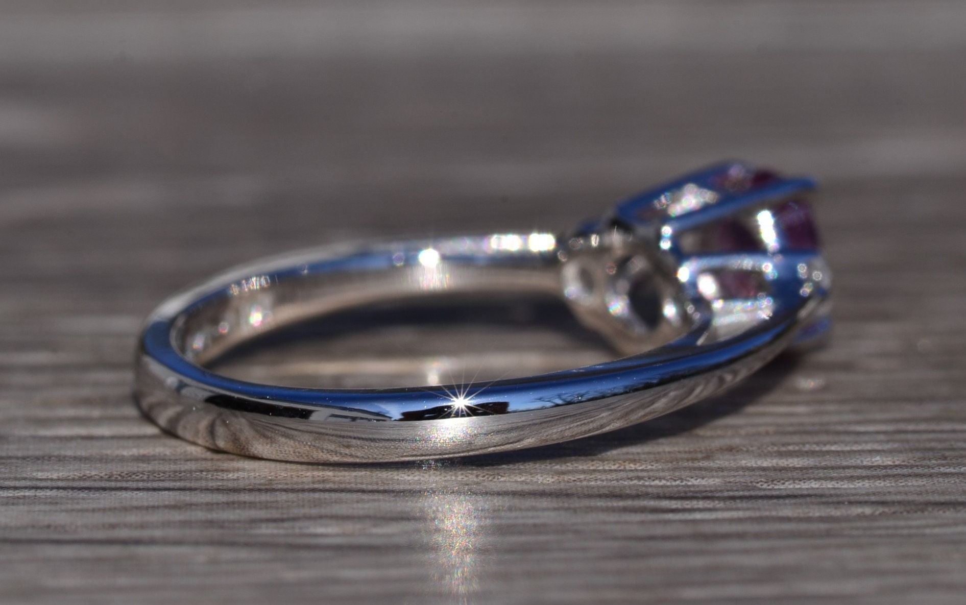 The Solvang: Bubblegum Pink Sapphire and Diamond Ring - Image 5