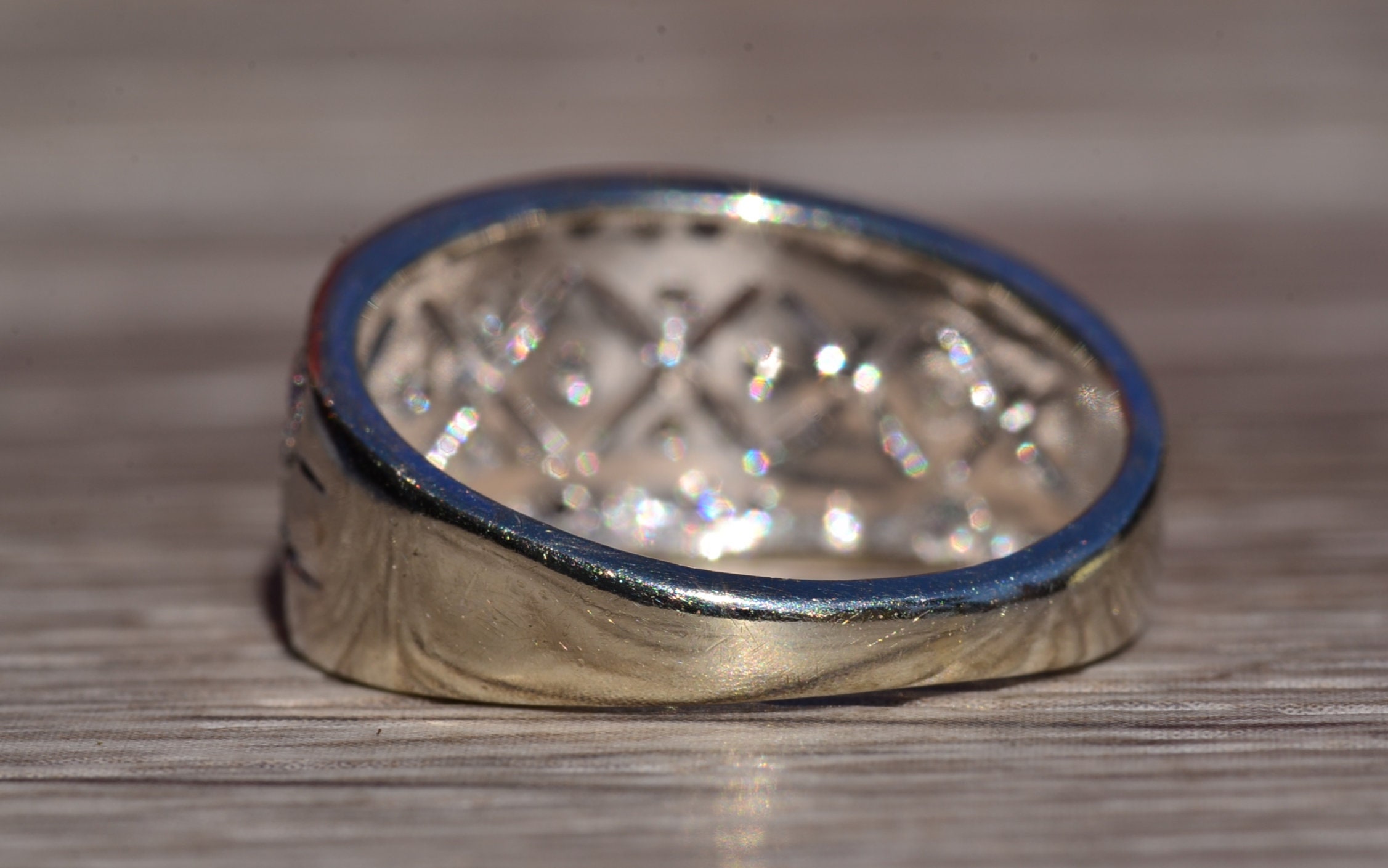 SOLD - The Ragged Point: White Gold Right Hand Ring with Diamonds - Image 4