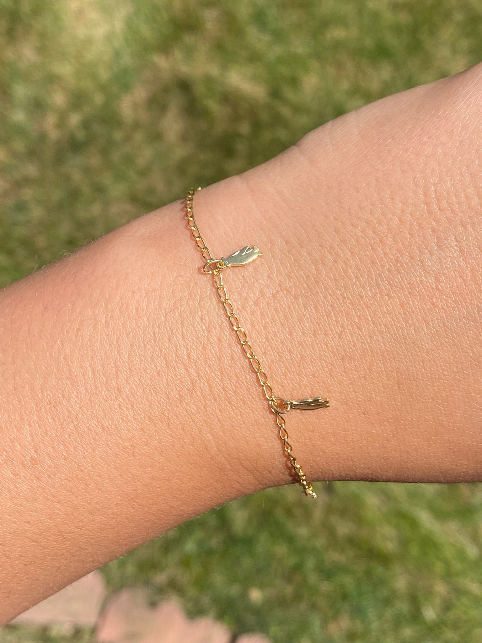 SOLD - The Manchote: Ladies 18K Yellow Gold Penguin Charm Bracelet - Image 7