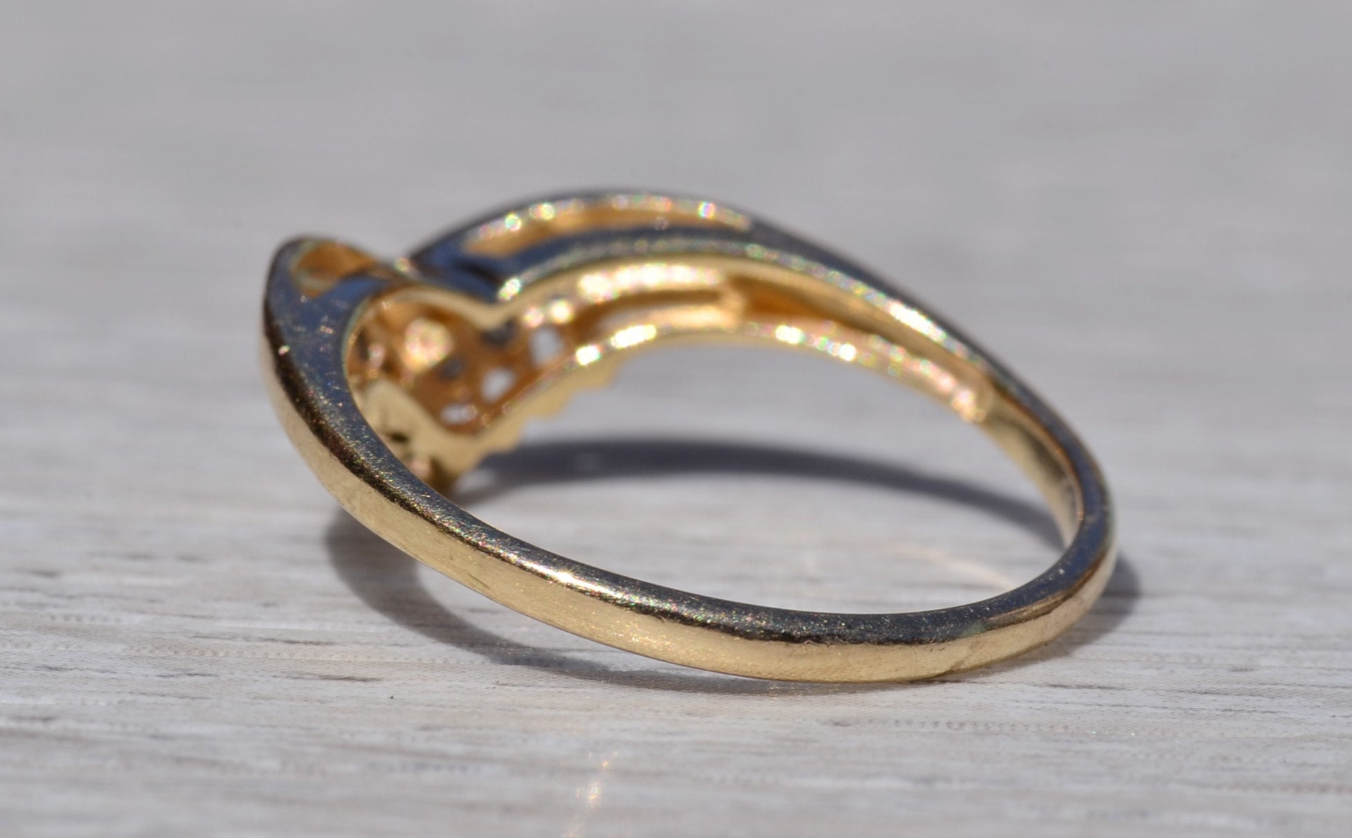 SOLD - The Gibara: Ladies 14K Diamond Chevron Style Band - Image 4