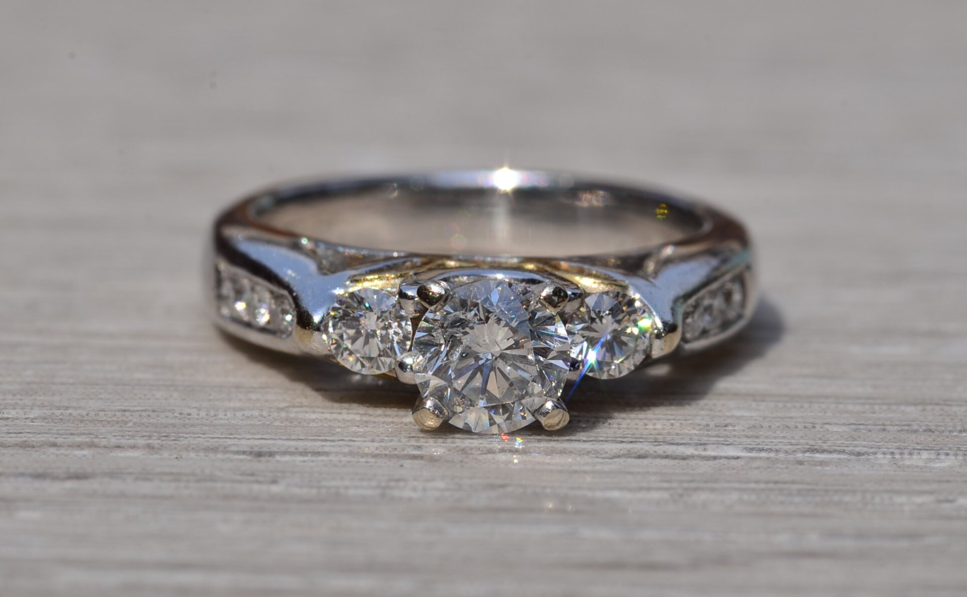 The Boulder Creek: White Gold Engagement Ring with Round Brilliant Cut Center Diamond - Image 7