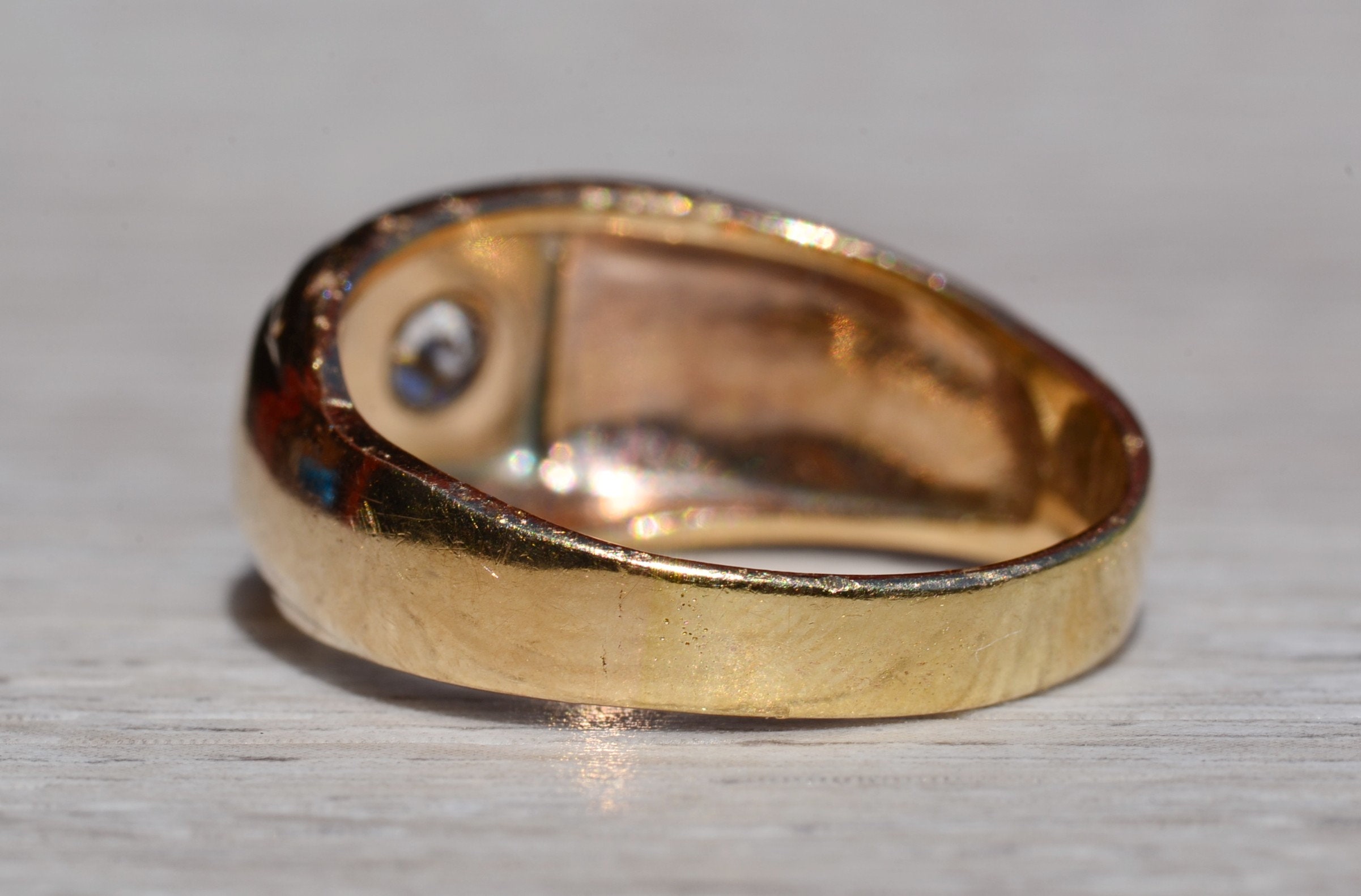 The Delbarton: Gentleman's 14K Yellow Gold Diamond Ring - Image 4