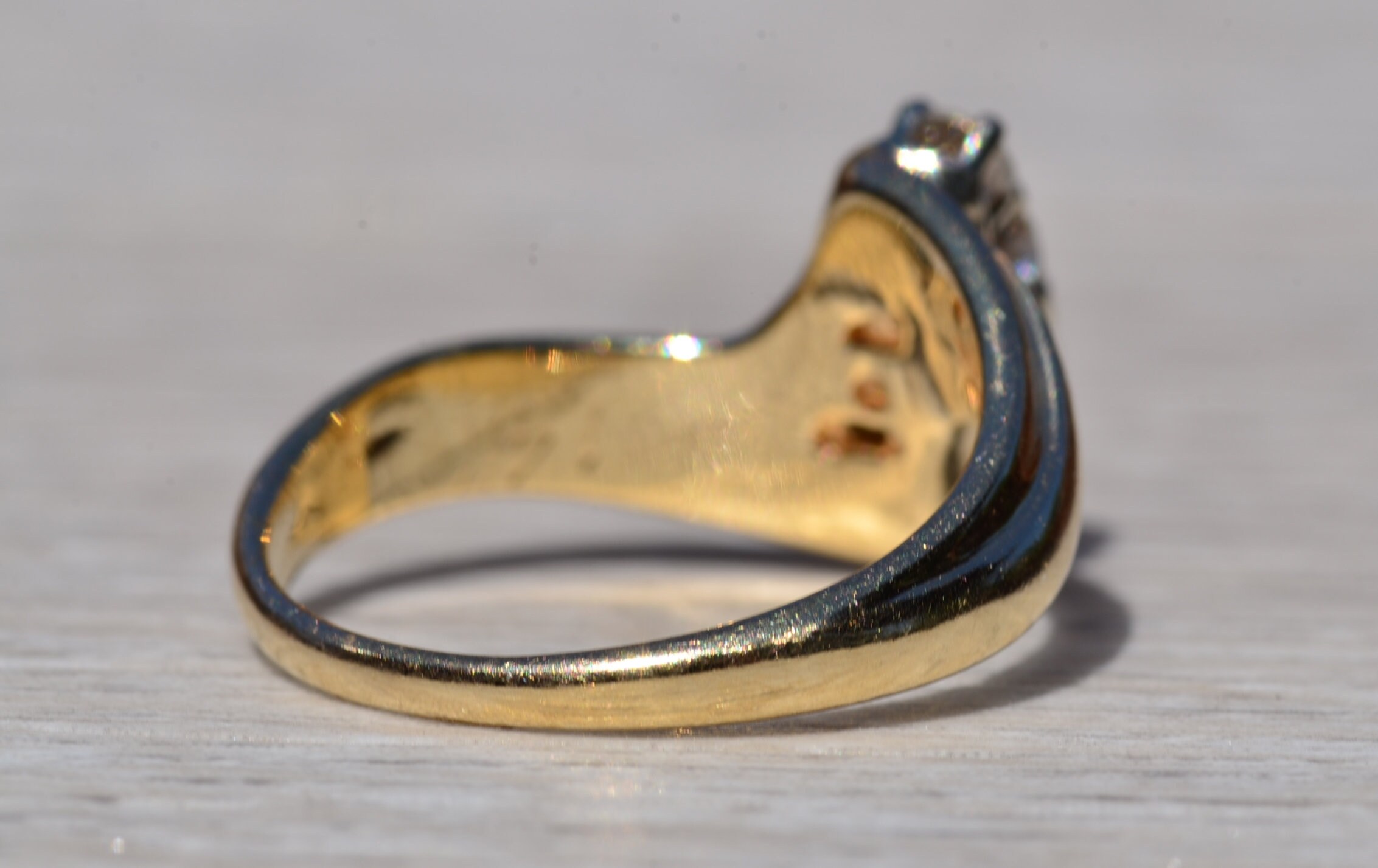 SOLD - The Winton: Yellow Gold Diamond Cocktail Ring - Image 5