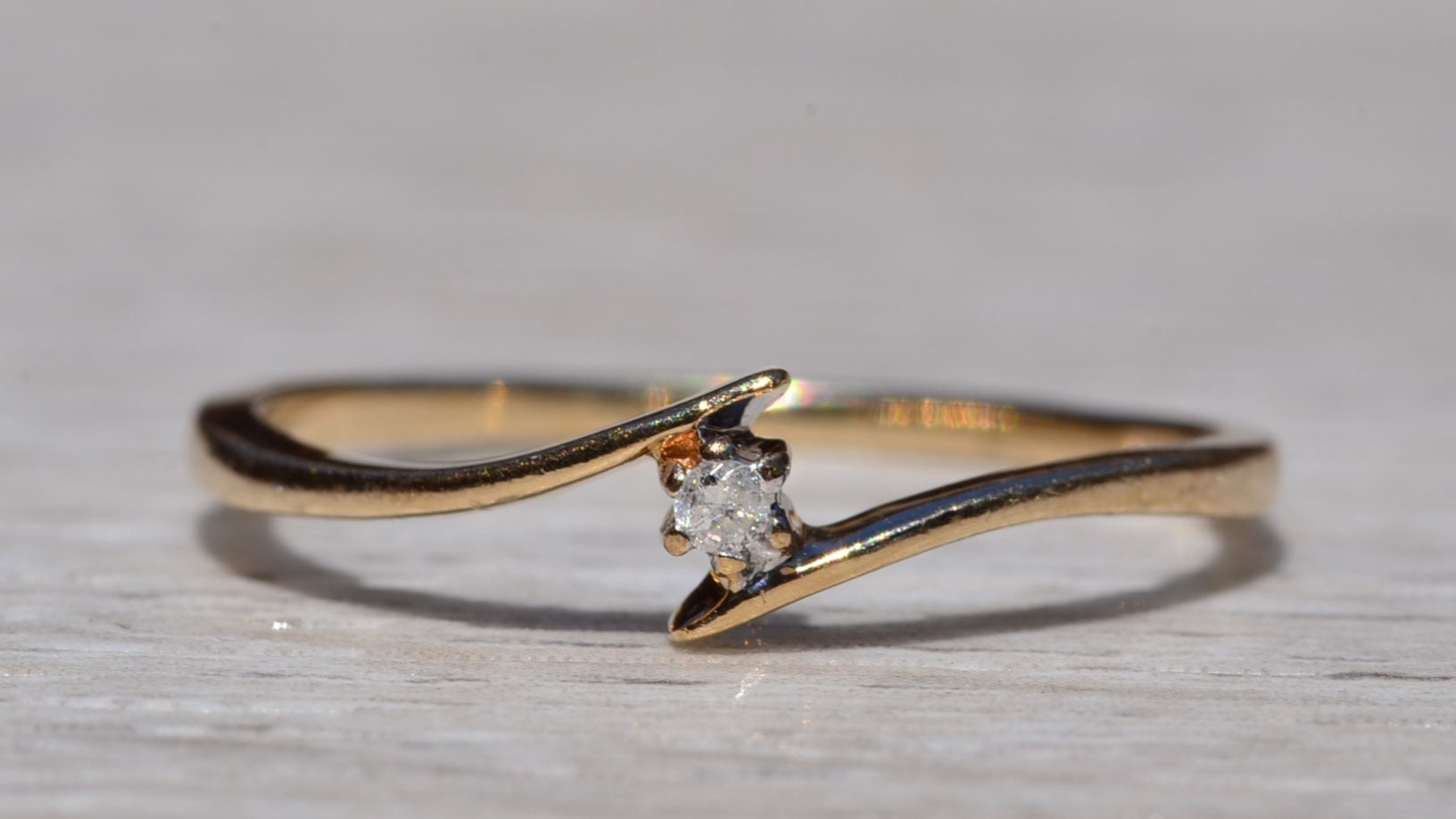 The Ballico: Bypass Style Ring set with Round Brilliant Cut Natural Diamond - Image 7