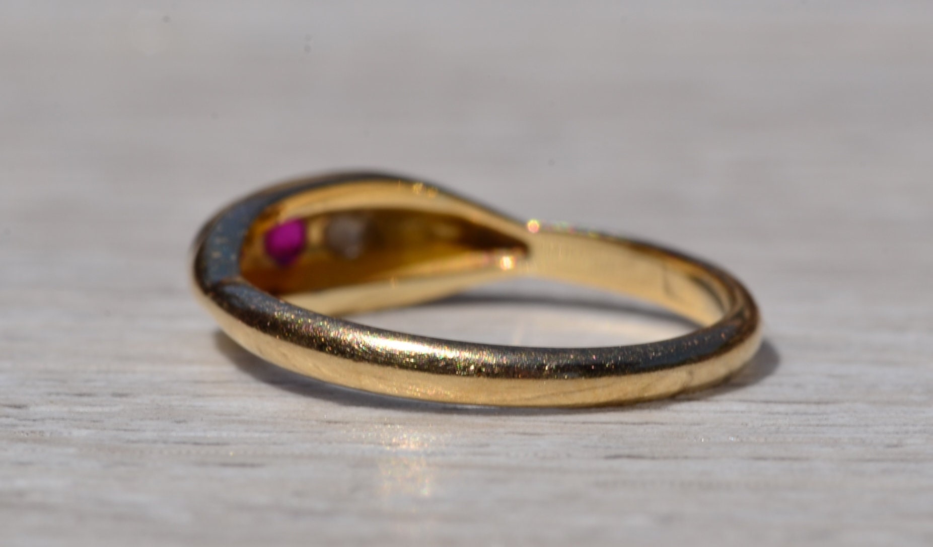 SOLD - The Cressey: Antique Ruby and Diamond Ring - Image 4