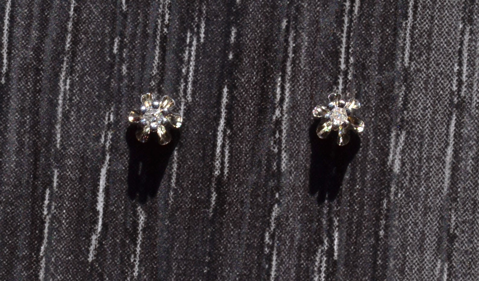 SOLD - The Suisun Bay: Butter Cup Diamond Stud Earrings - Image 2