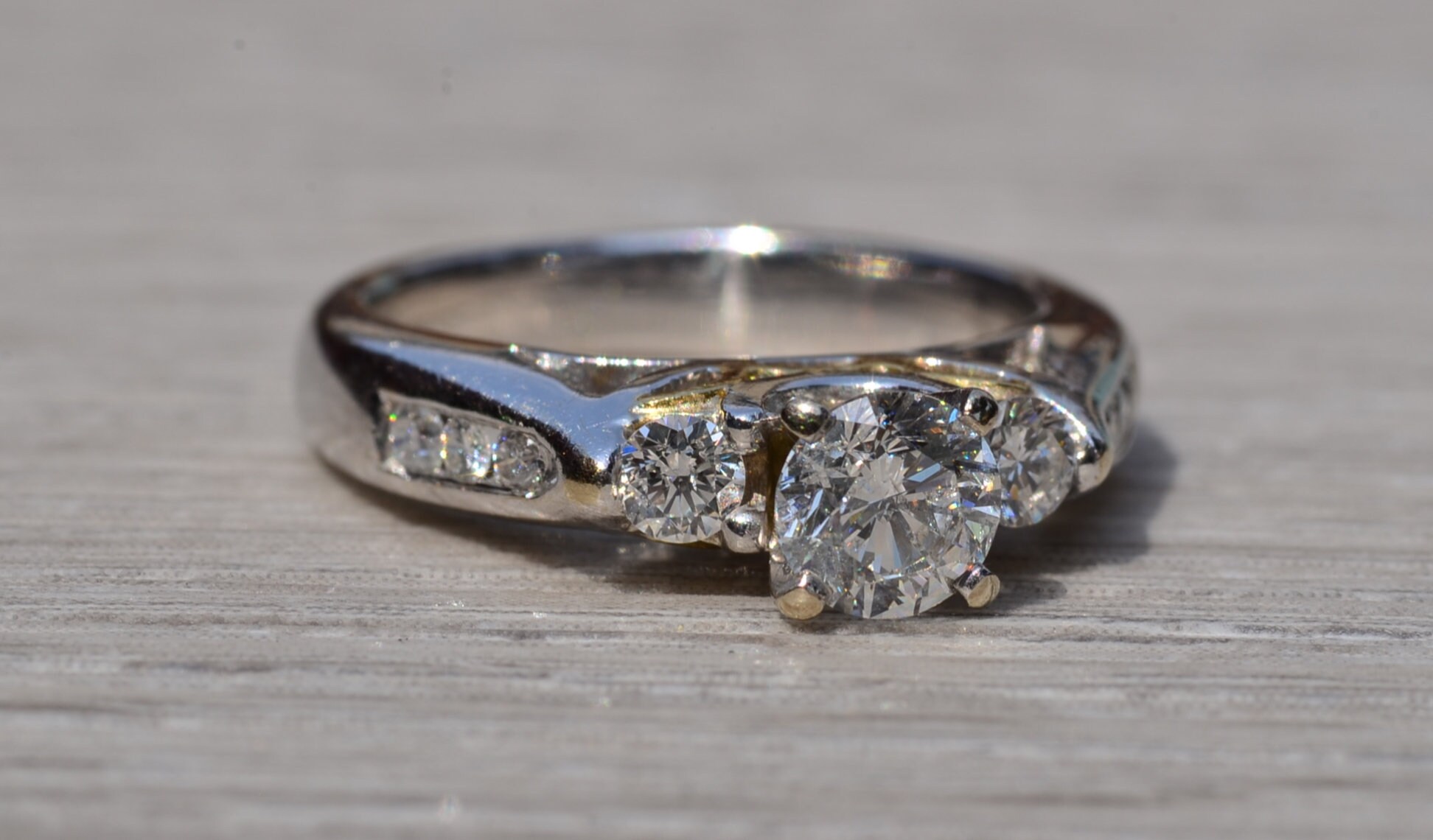 The Boulder Creek: White Gold Engagement Ring with Round Brilliant Cut Center Diamond - Image 6