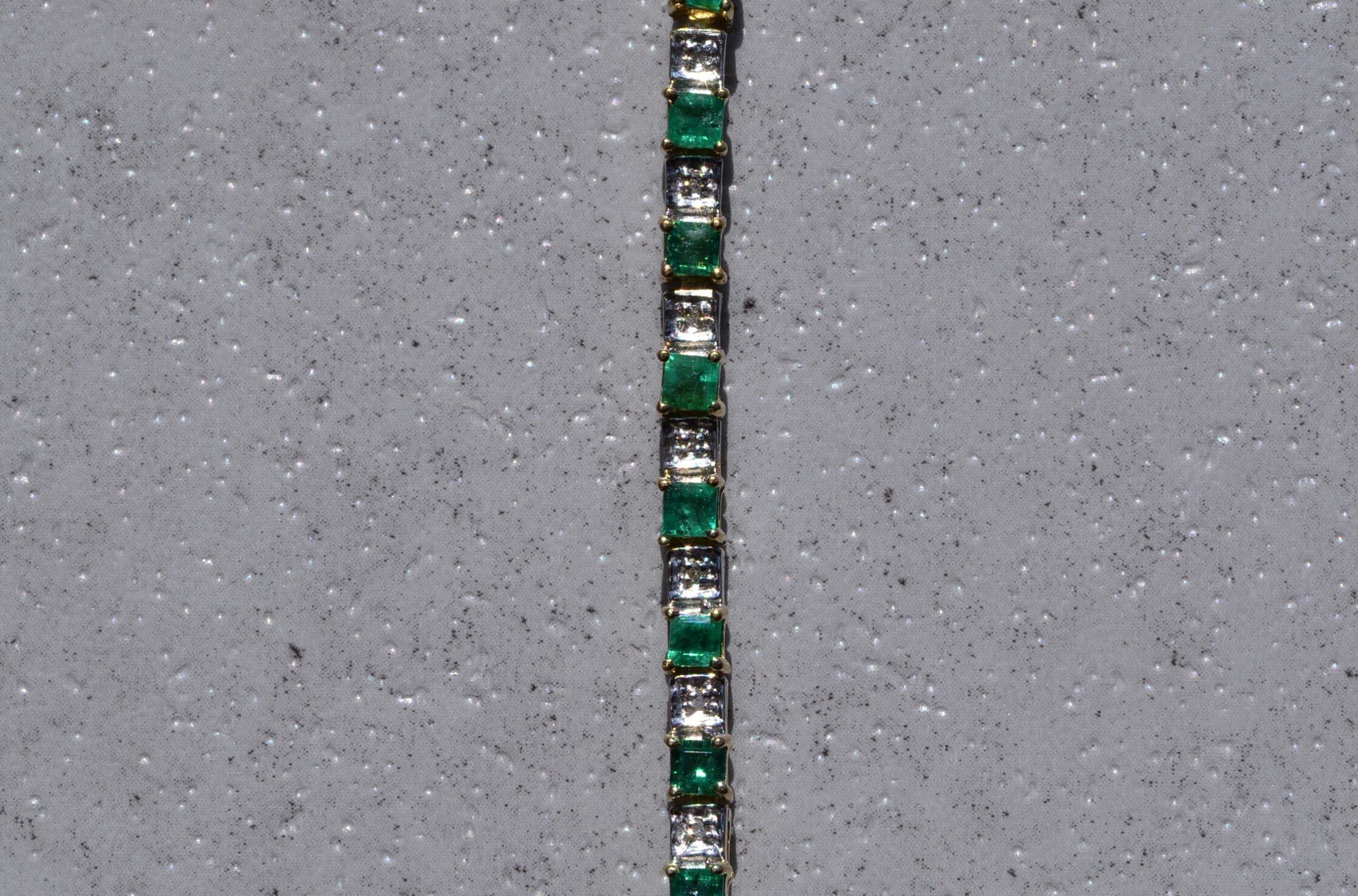 SOLD - The Downtown Chandler: Natural Emerald and Diamond Bracelet - Image 2