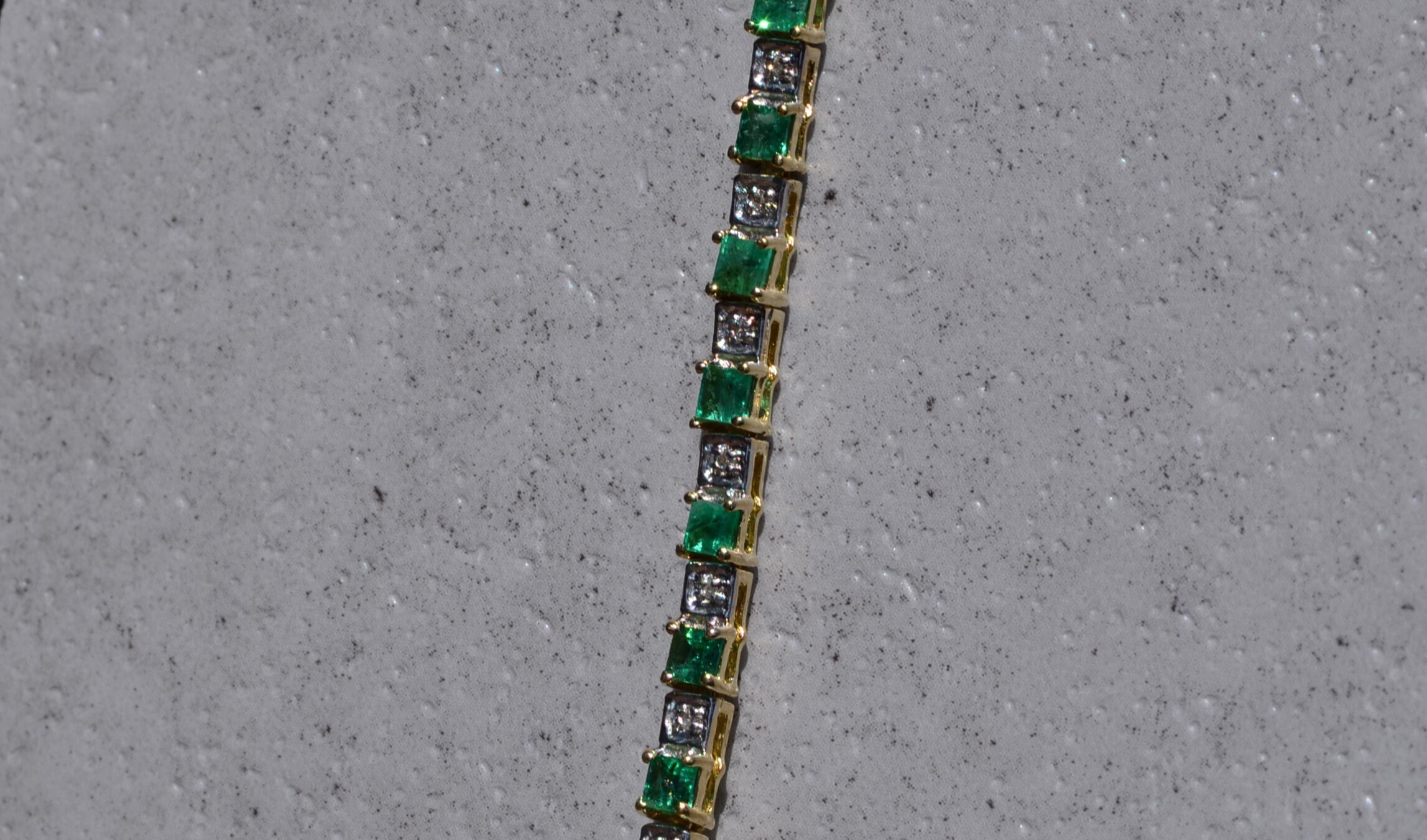 SOLD - The Downtown Chandler: Natural Emerald and Diamond Bracelet - Image 3