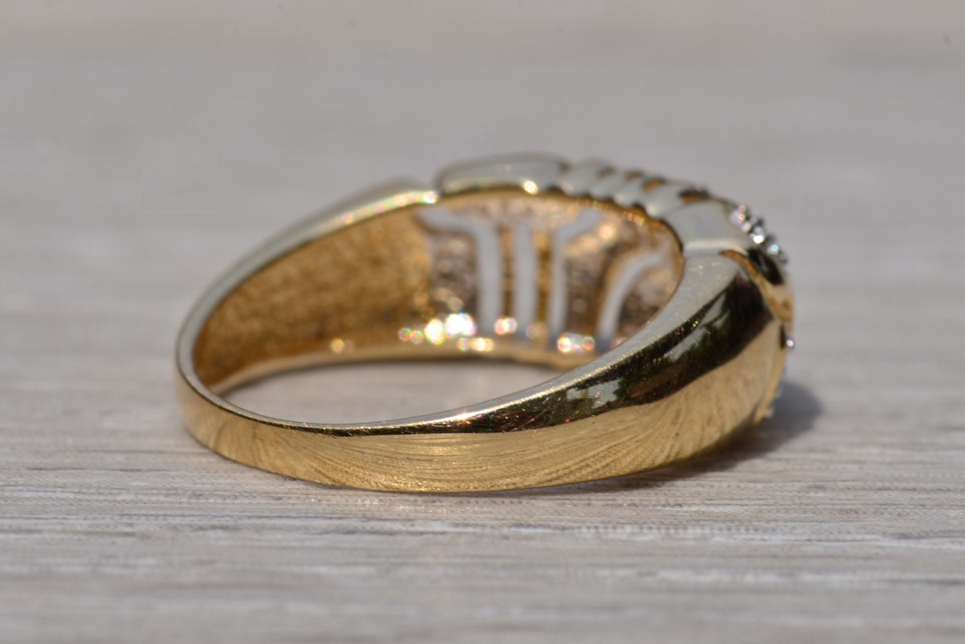 SOLD - The Daggert: Mid Century Modern Diamond Cocktail Ring - Image 4