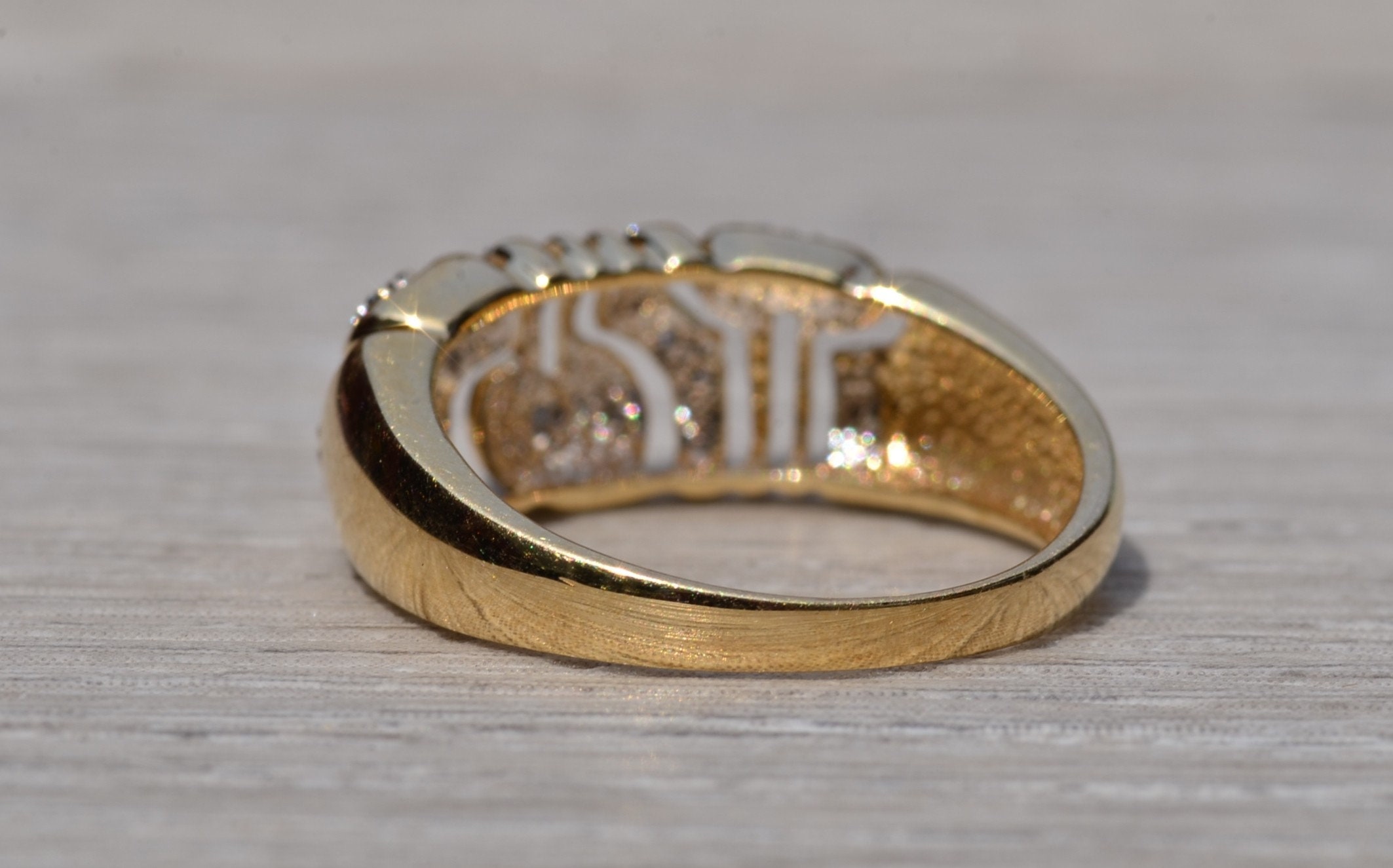 SOLD - The Daggert: Mid Century Modern Diamond Cocktail Ring - Image 5
