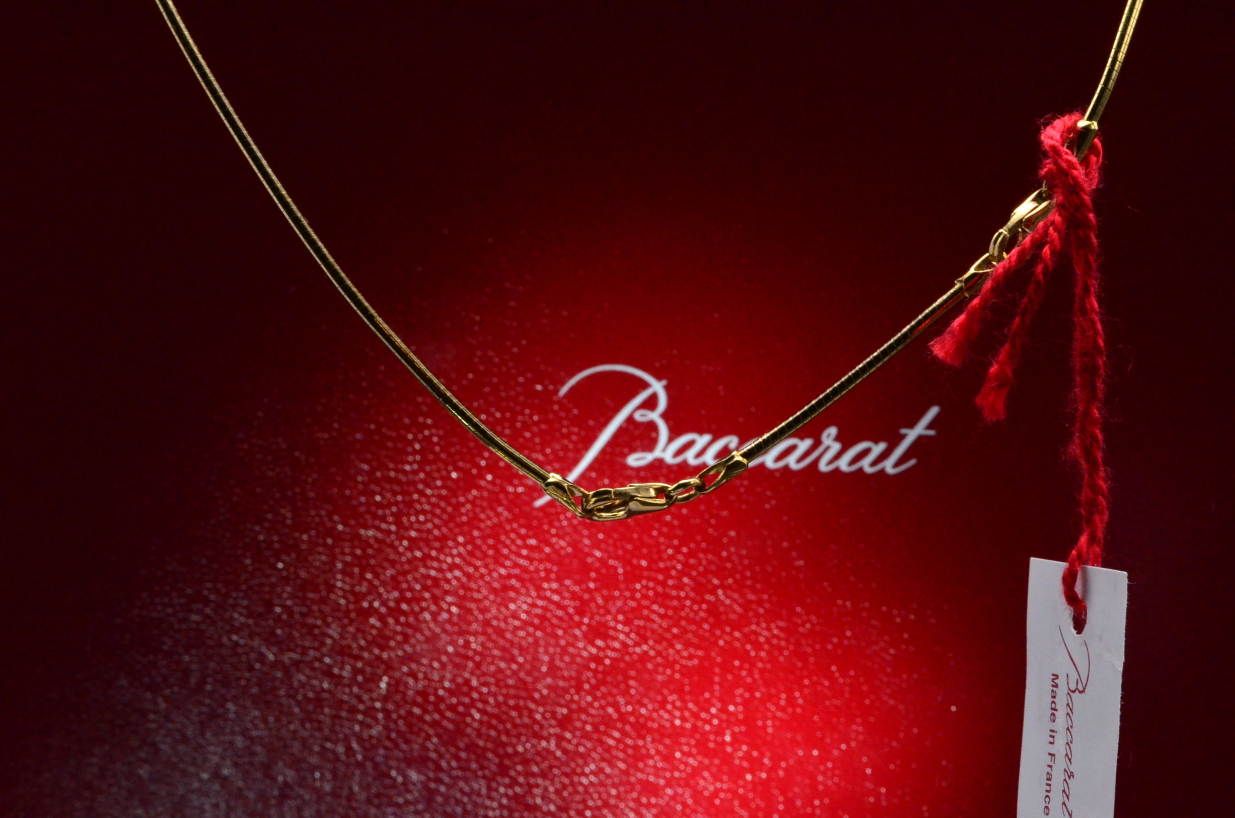 SOLD - The Baccarat: Baccarat Crystal Psydelic Yellow Gold Necklace - Image 3
