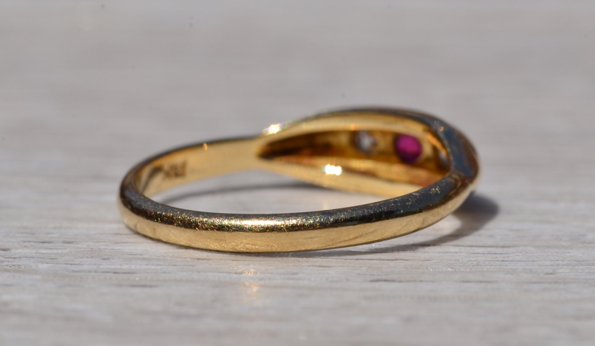 SOLD - The Cressey: Antique Ruby and Diamond Ring - Image 5