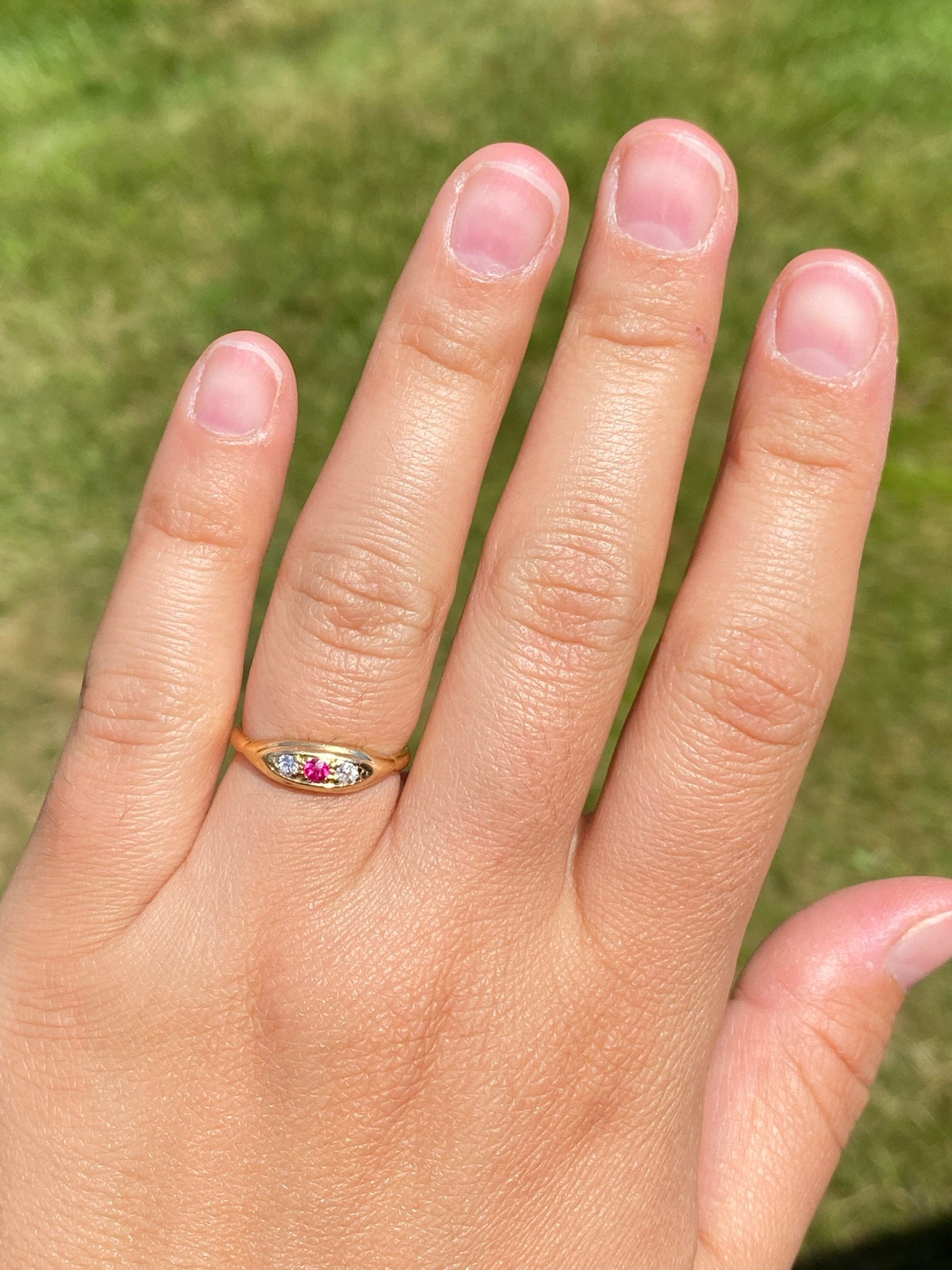 SOLD - The Cressey: Antique Ruby and Diamond Ring - Image 7