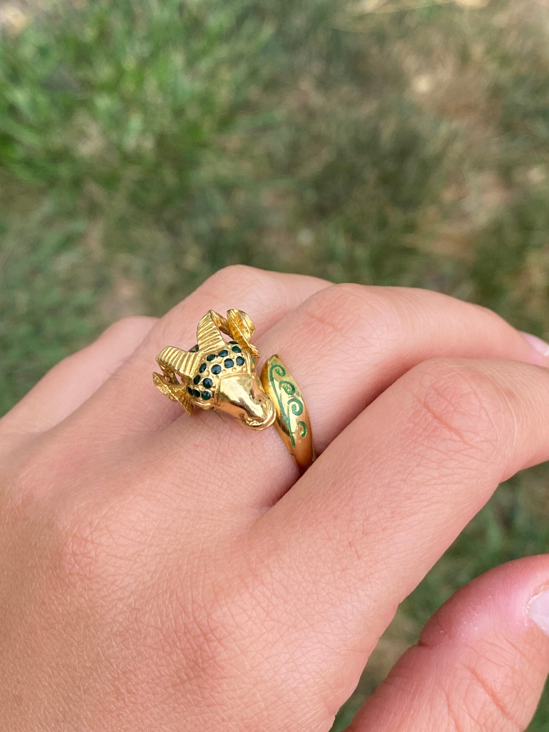 SOLD - The Penn Yan: Vintage Lalounis Rams Head Ring - Image 7