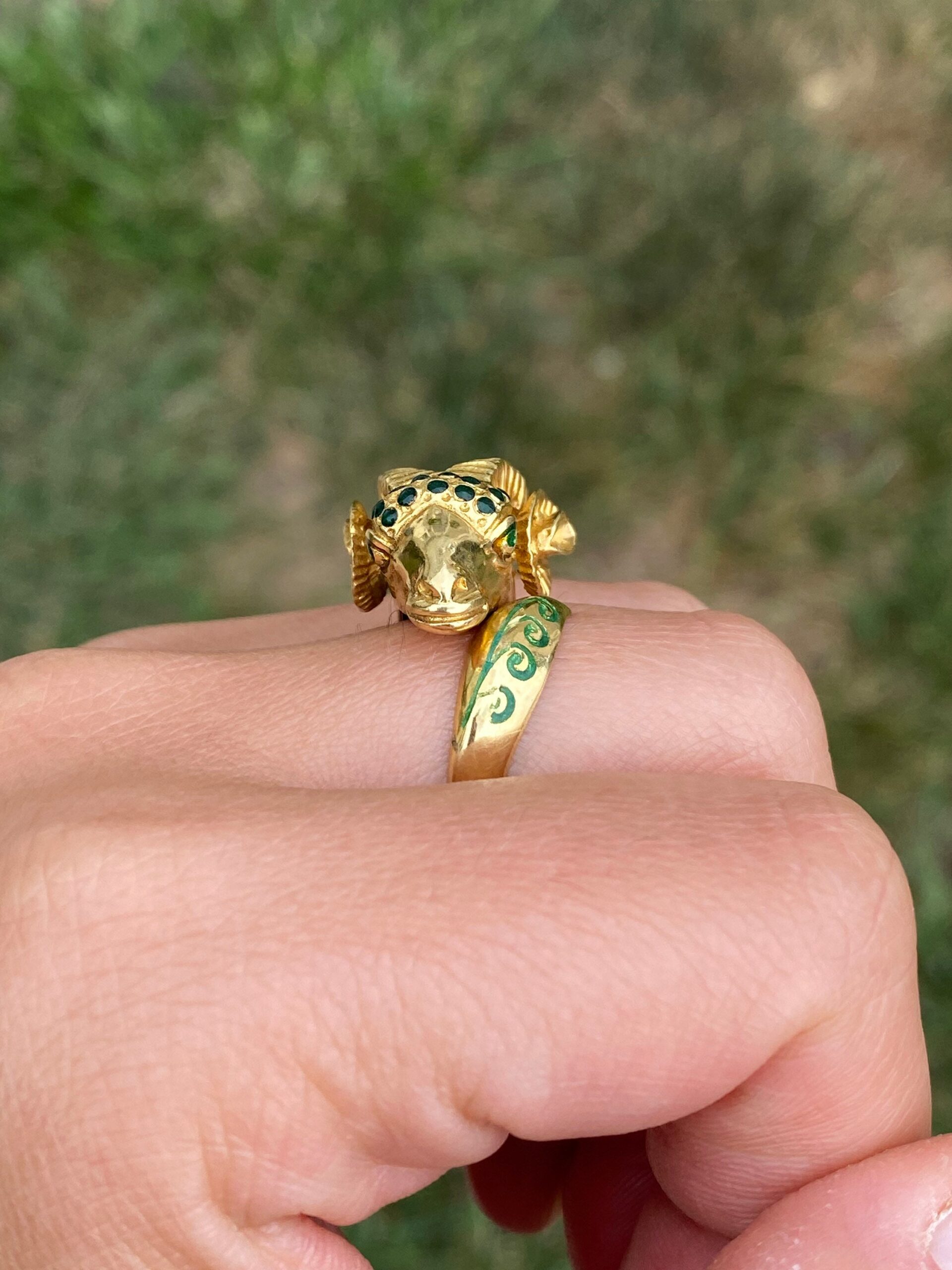 SOLD - The Penn Yan: Vintage Lalounis Rams Head Ring - Image 5