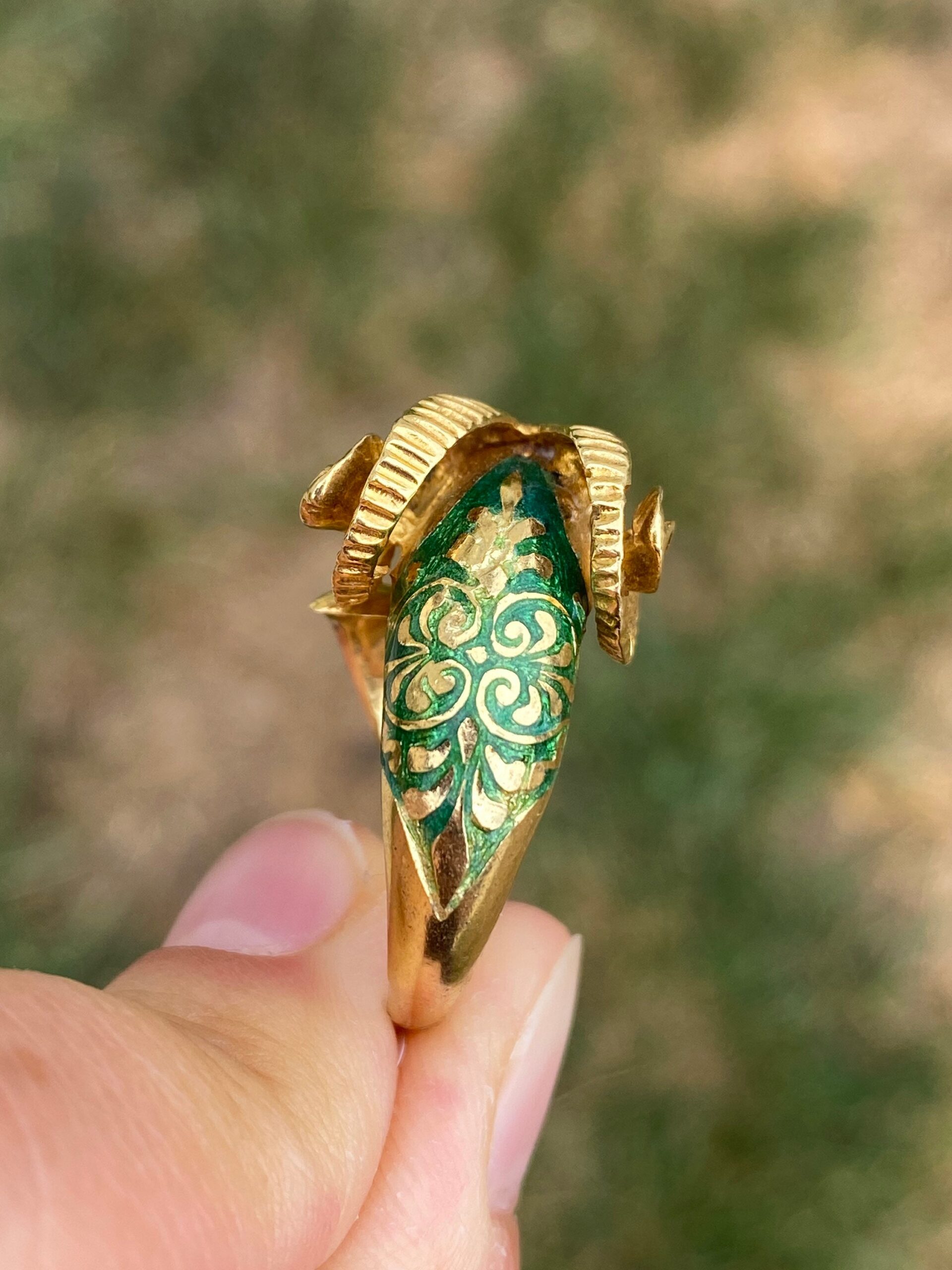 SOLD - The Penn Yan: Vintage Lalounis Rams Head Ring - Image 10