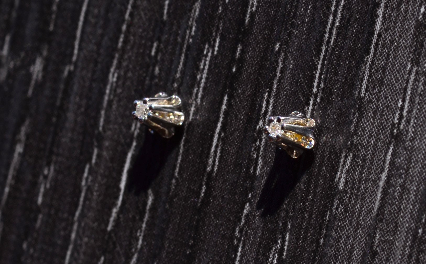 SOLD - The Suisun Bay: Butter Cup Diamond Stud Earrings - Image 3