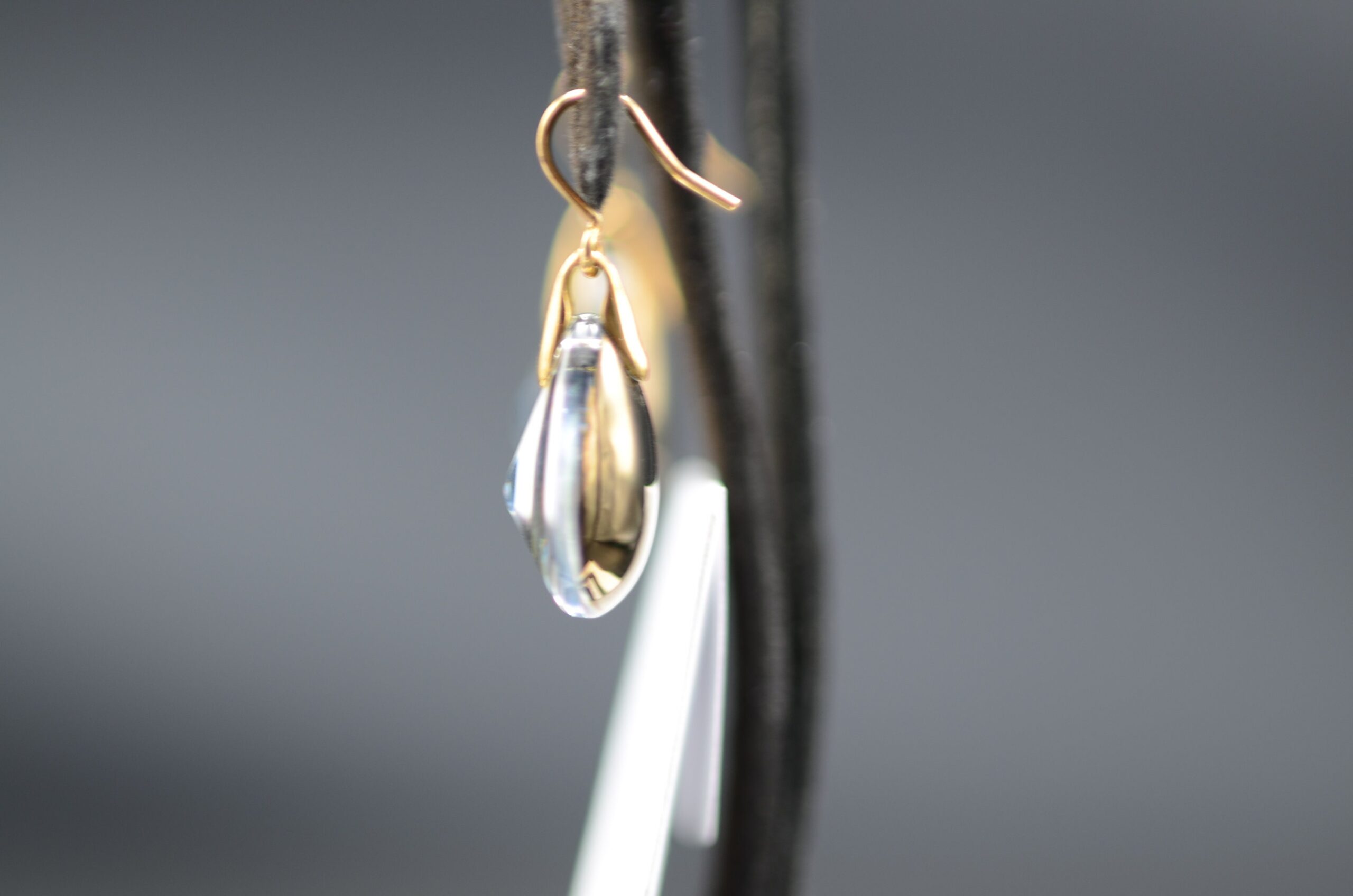 SOLD - The Baccarat Earrings: Baccarat Signed Psychedelic Earrings in Yellow Gold - Image 6