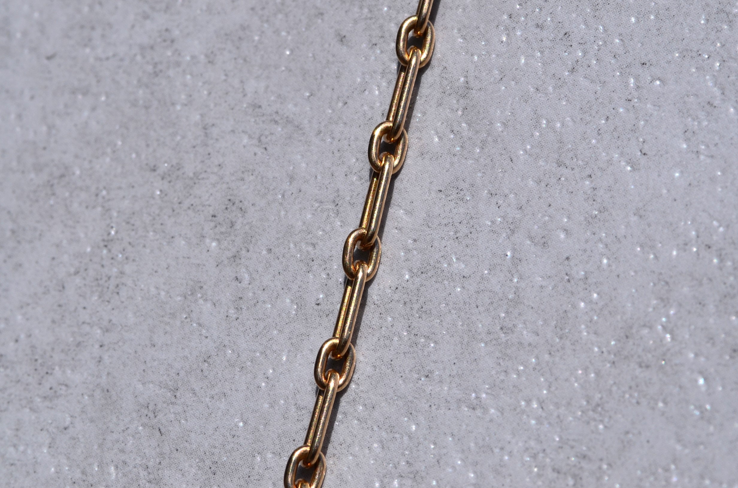 SOLD - The Elberta: Antique Rose Gold Specialty Paperclip Bracelet - Image 3
