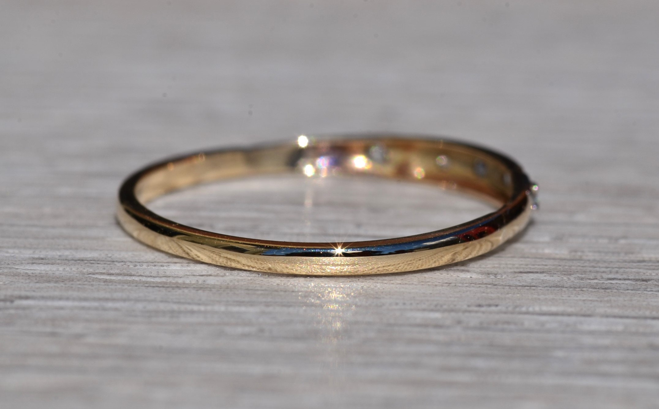 SOLD - The Josephine: Antique Two Tone Diamond Stackable Band - Image 5