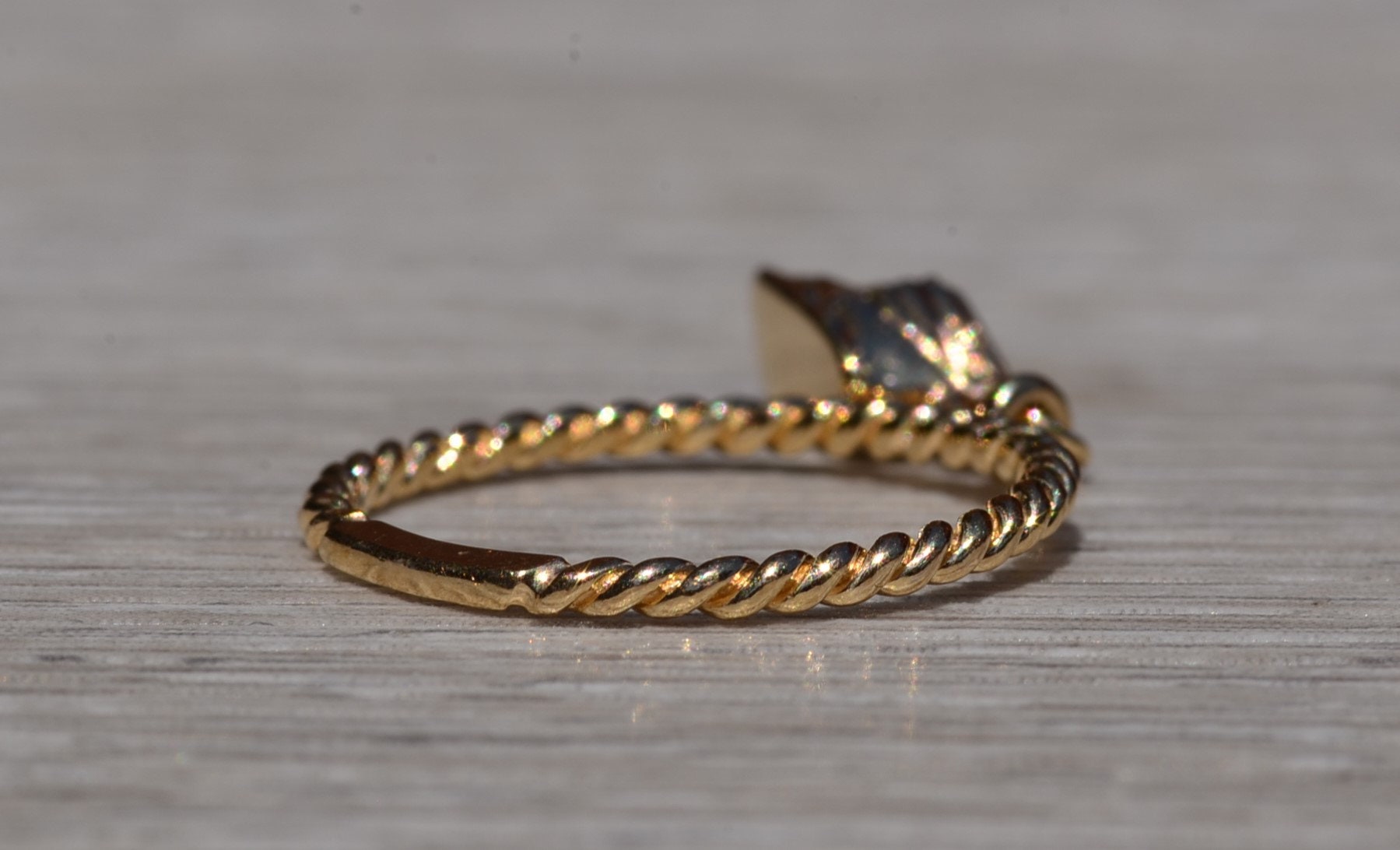 The Cape San Blas: Yellow Gold Baby Shoe Ring - Image 5