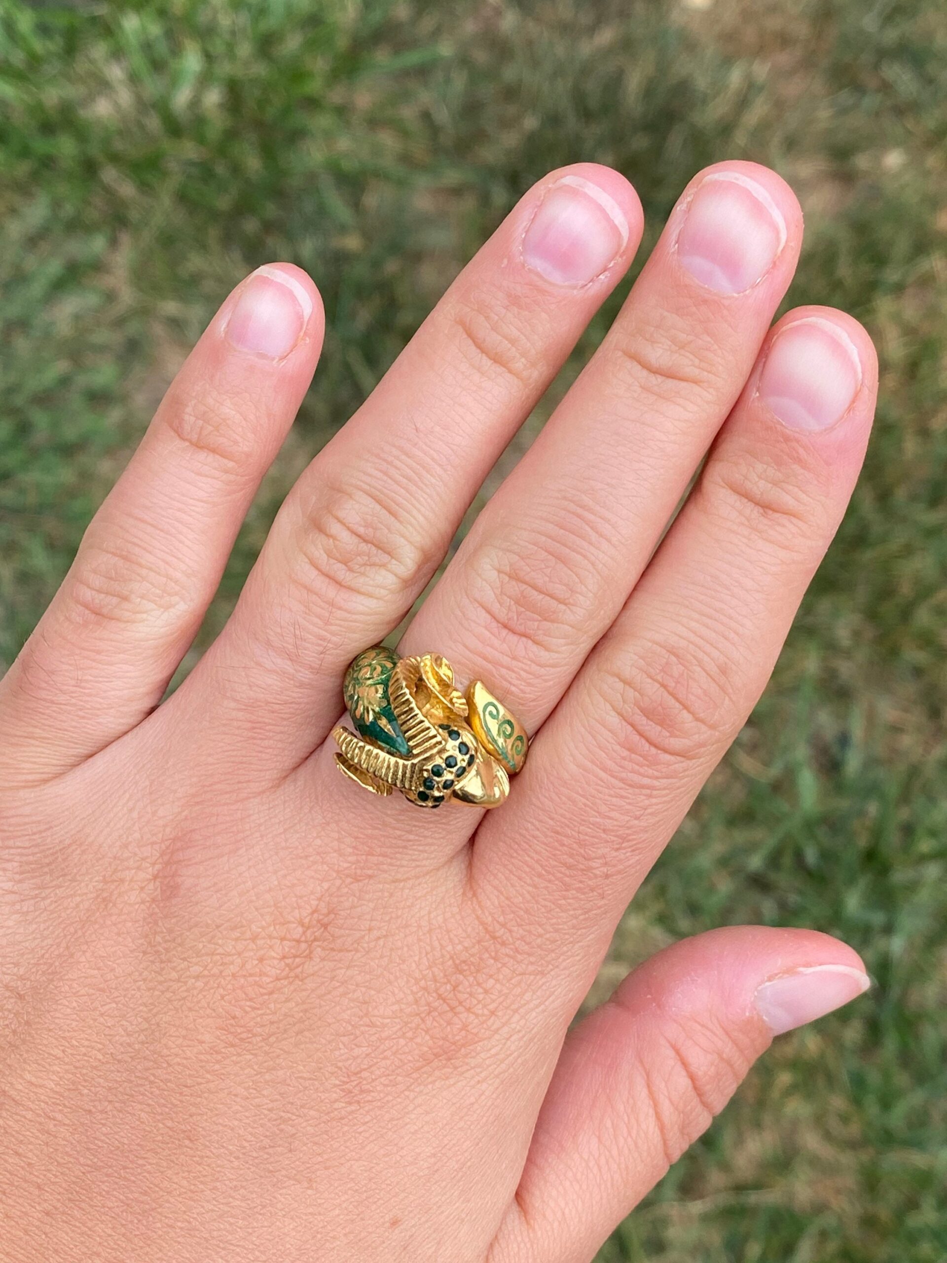 SOLD - The Penn Yan: Vintage Lalounis Rams Head Ring - Image 8