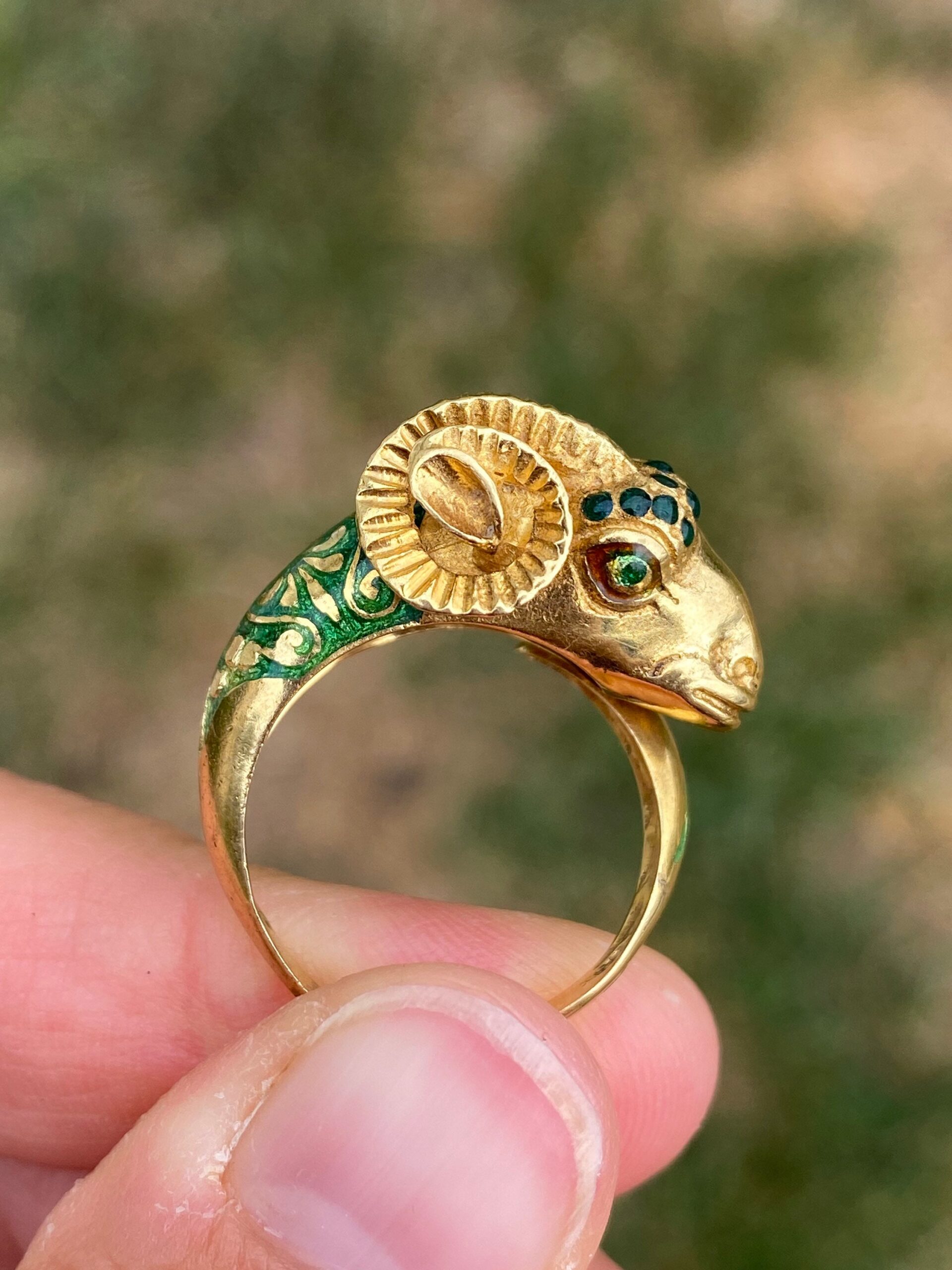 SOLD - The Penn Yan: Vintage Lalounis Rams Head Ring - Image 9