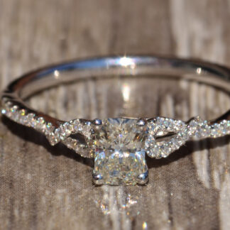 SOLD: The Hazel:  Custom Radiant Cut Center Diamond Engagement Ring