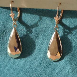 SOLD: The Aros:  Faceted Gold Dangler Earrings