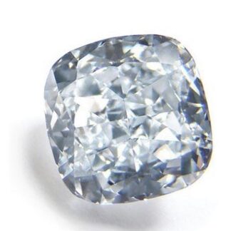 SOLD: Cushion Modified Brilliant Cut 0.95 Carat Natural Fancy Light Greenish-Blue Internally Flawless Diamond