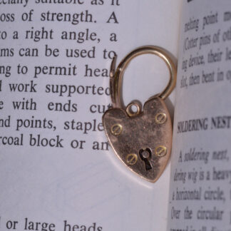 SOLD - The Charly:  Antique Victorian Yellow Gold Heart Shaped Lock Pendant Charm