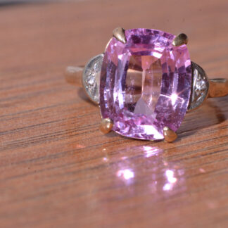 SOLD: The Mondeo:  Pink Sapphire & Diamond Ring