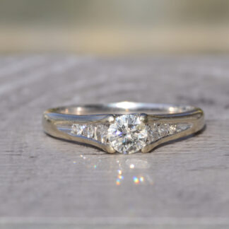 SOLD - The Rosario:  White Gold Diamond Engagement Ring