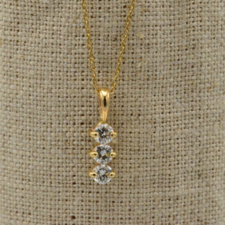 SOLD - The Darcie: Yellow Gold Past Present Future Necklace